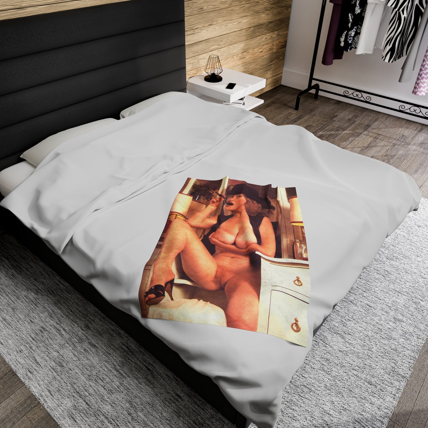 Velveteen Plush Blanket Retro Pornstar Lisa De Leeuw Nude