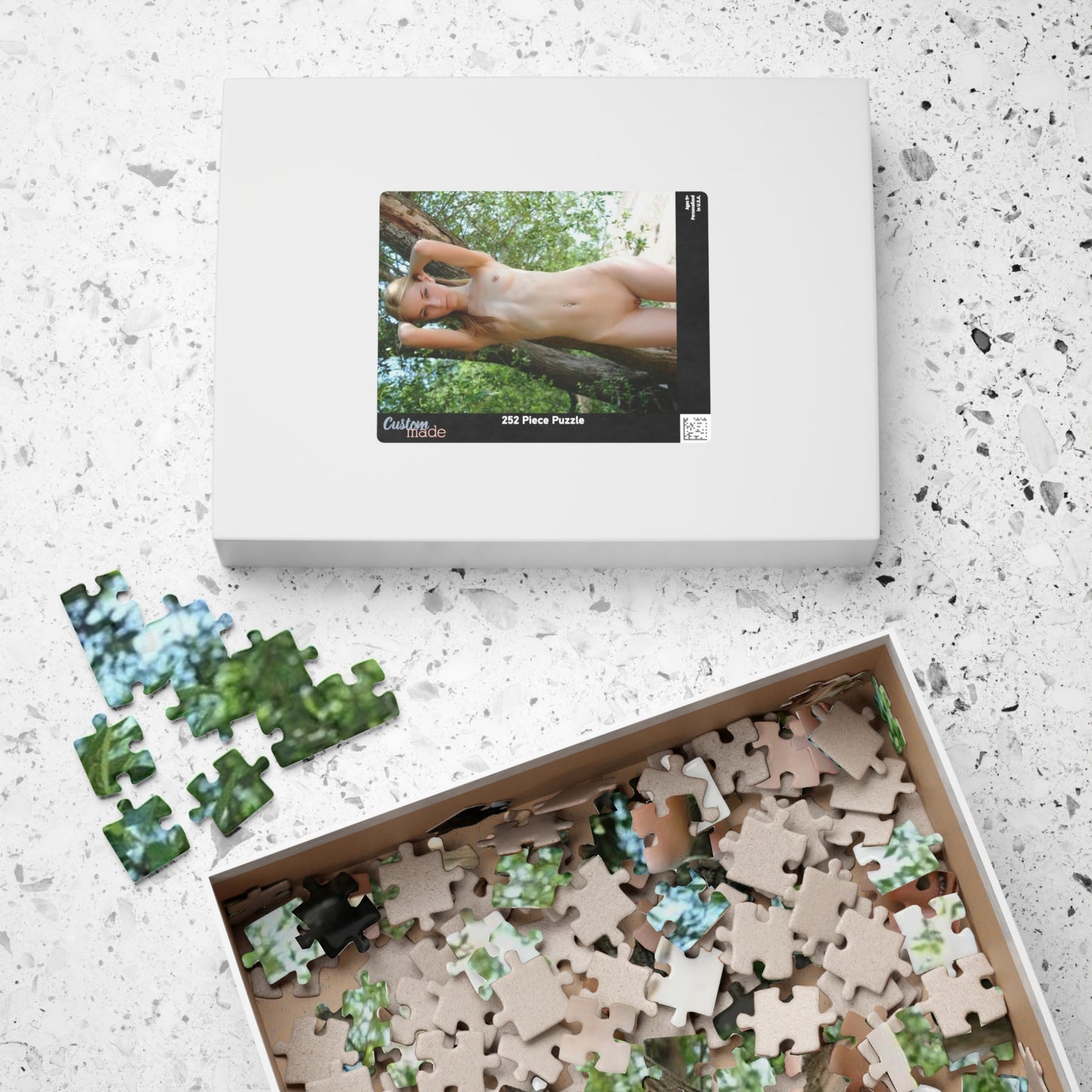 Puzzle (110, 252, 500, 1014-piece) Skinny Nude Outdoors