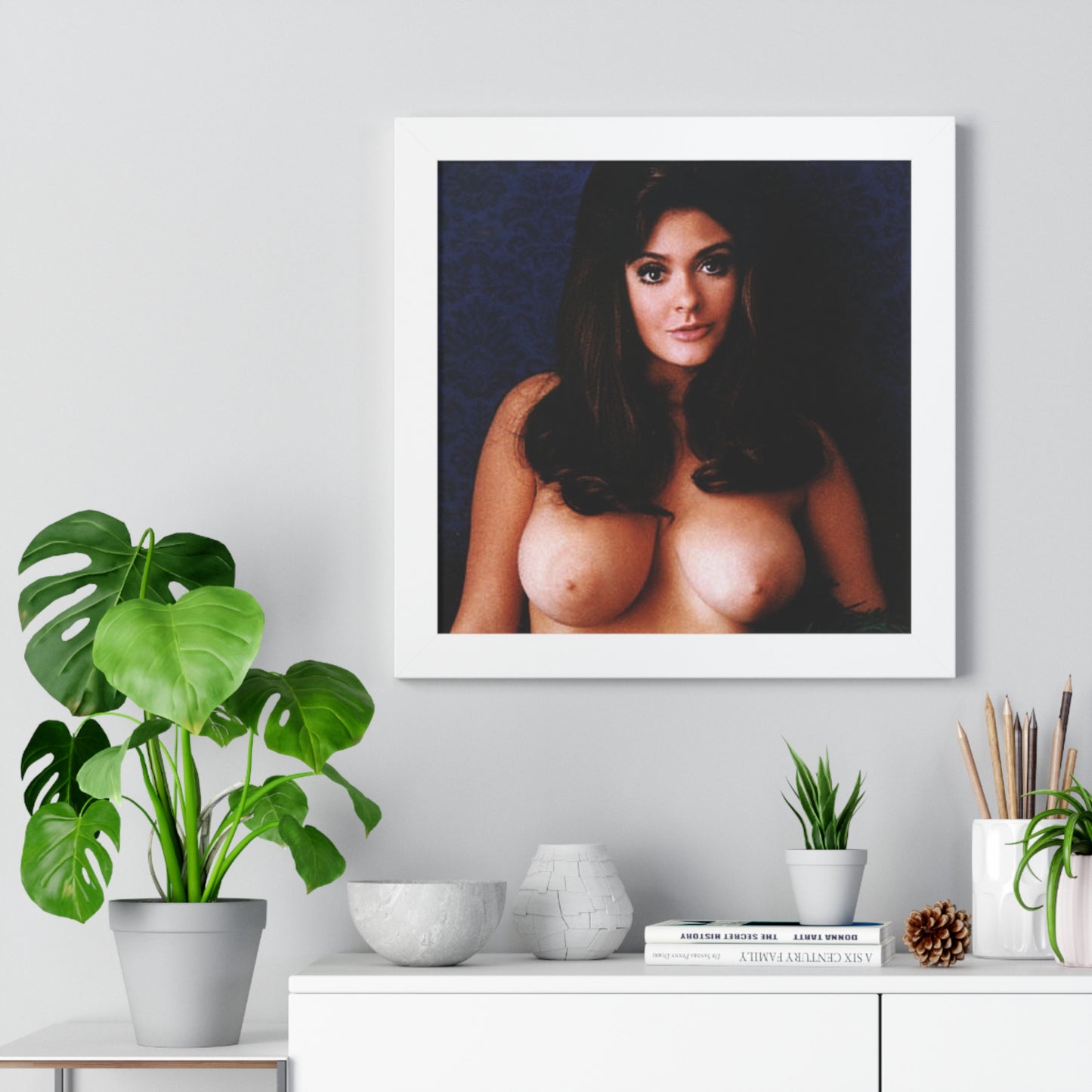 Framed Vertical Poster Playboy Playmate Cynthia Myers Nude