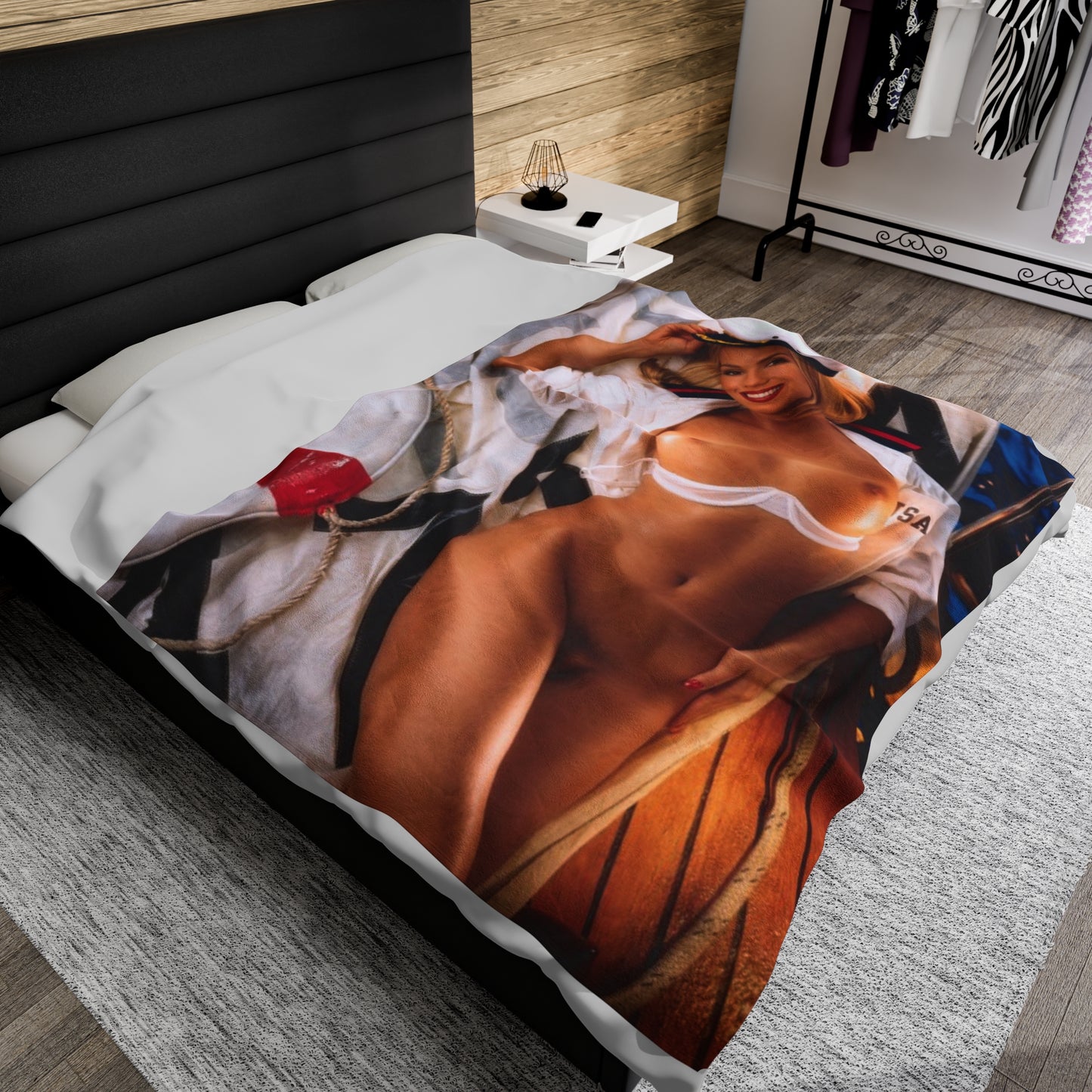 Velveteen Plush Blanket Playboy Playmate September 1993 Carrie Westcott