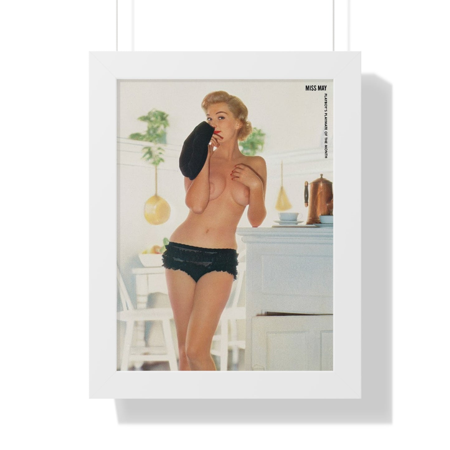 Framed Vertical Poster Playboy Playmate May 1956 Marion Scott