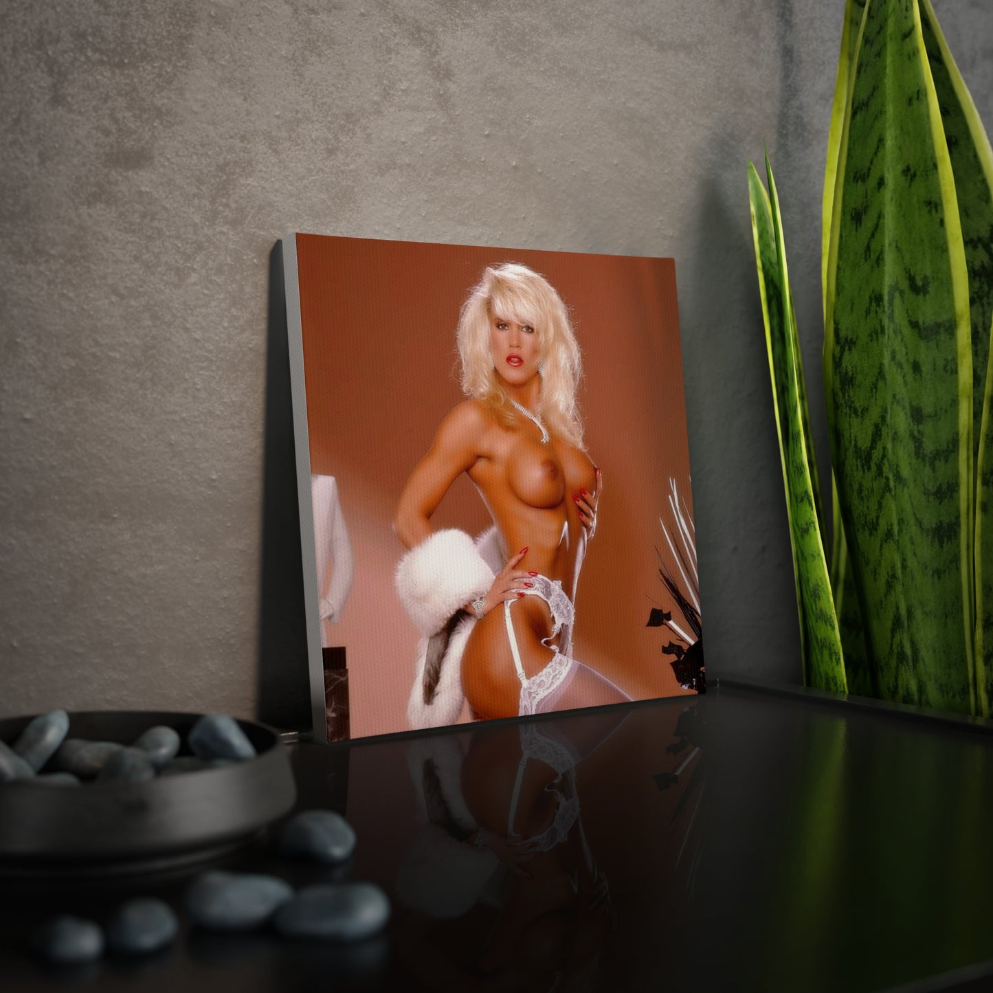 Canvas Photo Tile Retro 1980s Porn Star Amber Lynn