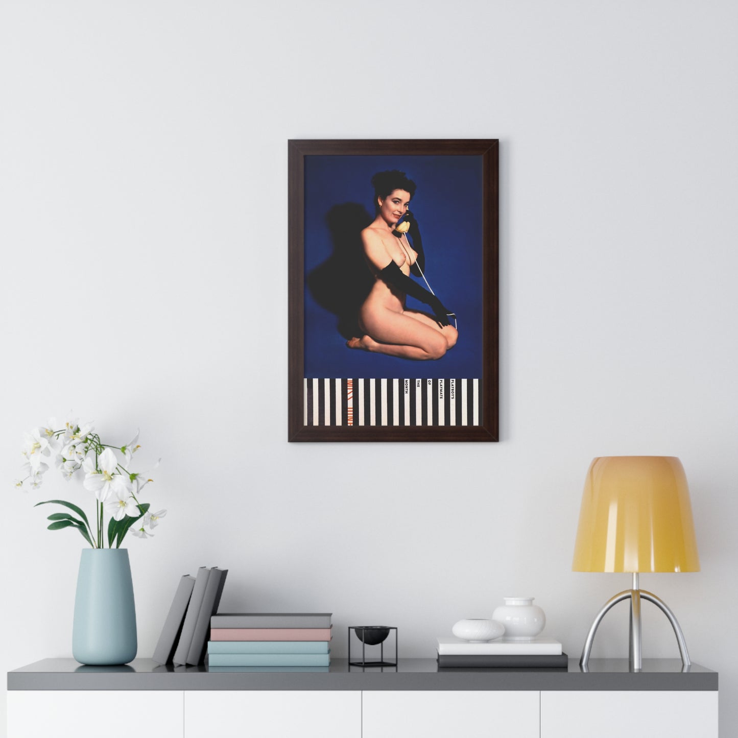 Framed Vertical Poster Playboy Playmate June 1954 Margie Harrison