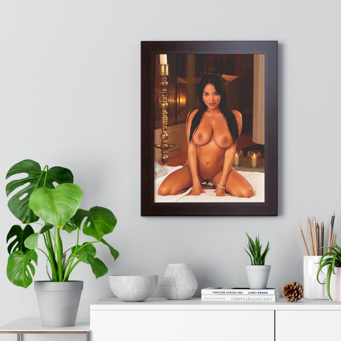 Framed Vertical Poster Pornstar Anissa Kate Nude