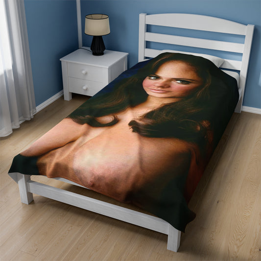 Velveteen Plush Blanket Playboy Playmate Cynthia Myers Nude