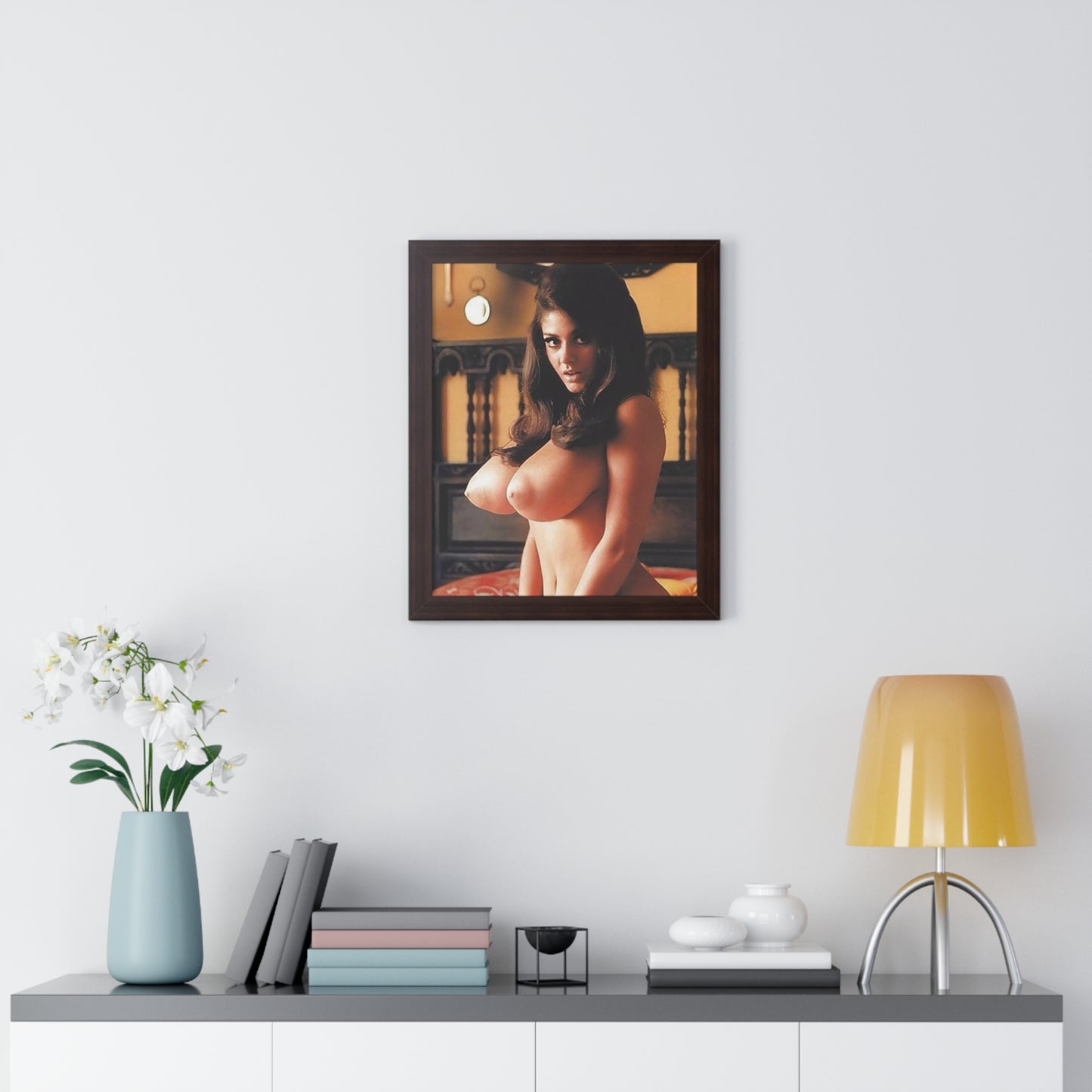 Framed Vertical Poster Playboy Playmate Cynthia Myers Nude