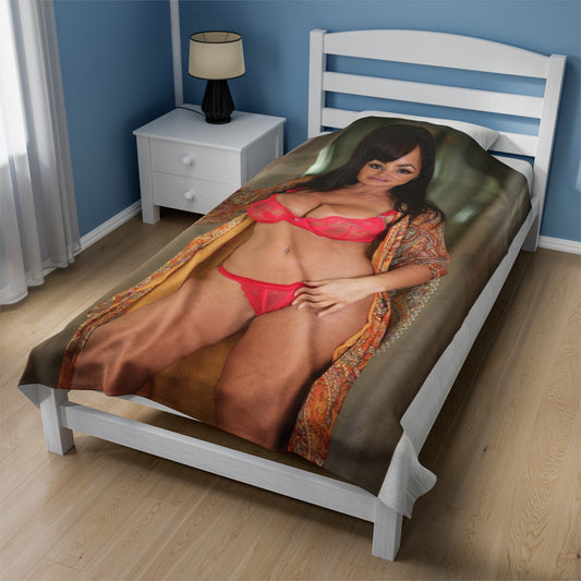 Velveteen Plush Blanket Lisa Ann Lingerie