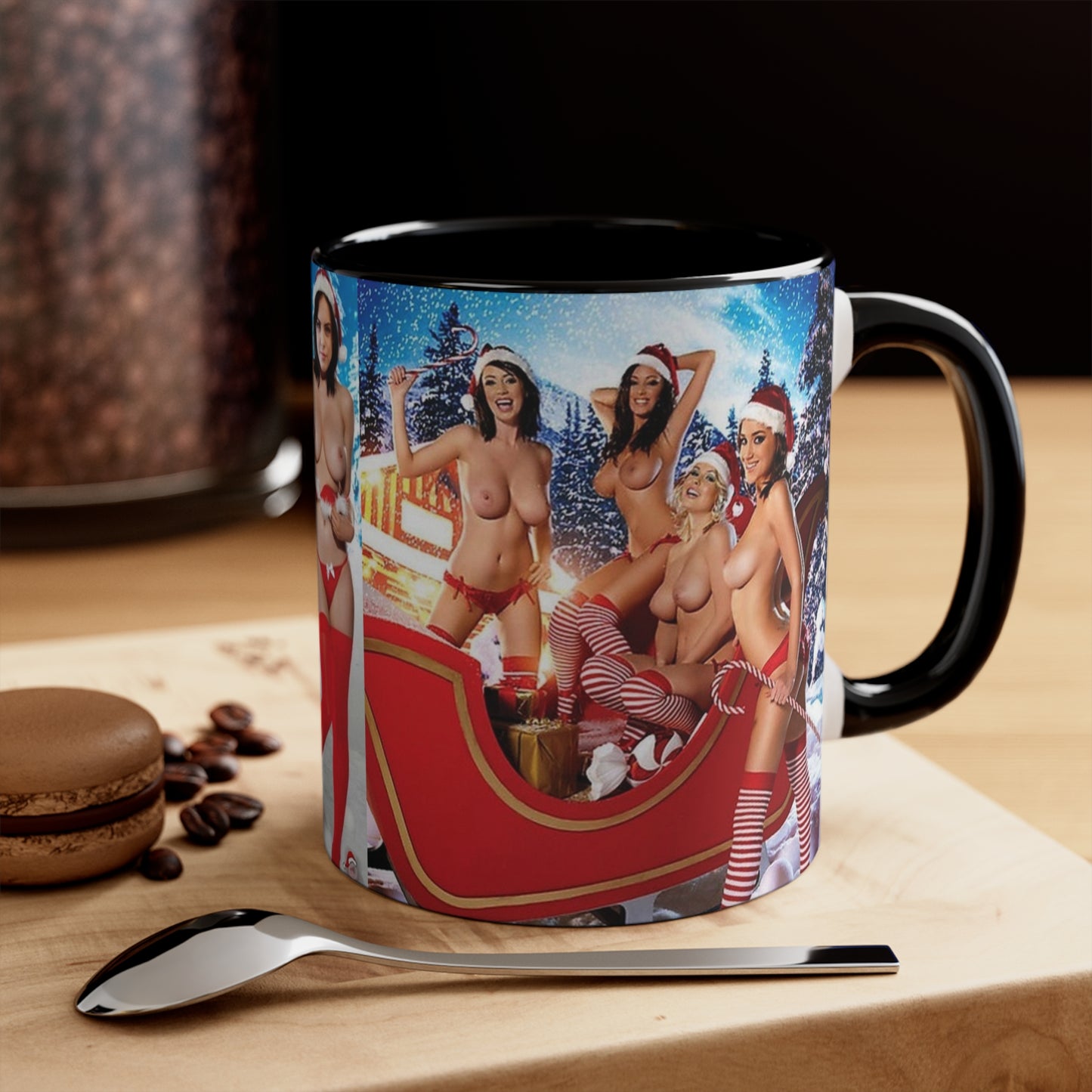 Accent Coffee Mug, 11oz Nude Christmas Pornstars