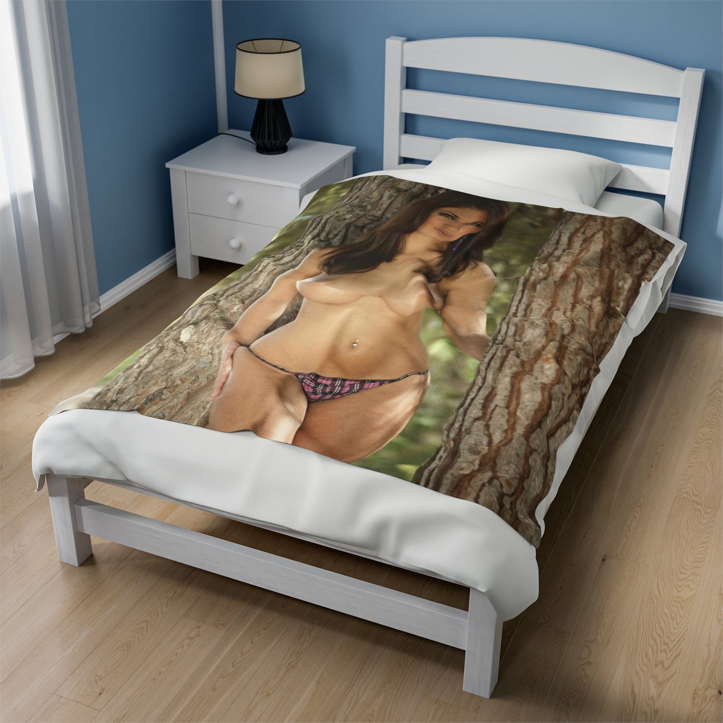 Velveteen Plush Blanket Holly Peers Nude