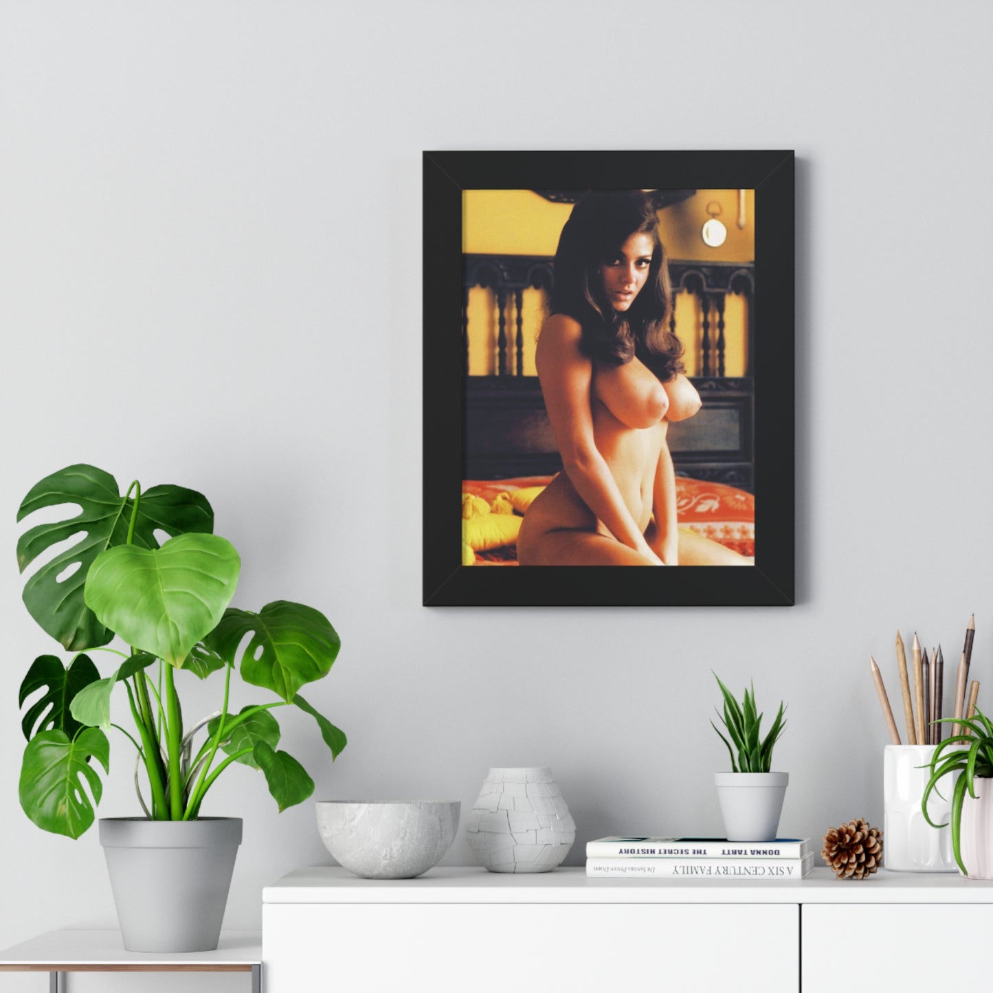 Framed Vertical Poster Playmate Cynthia Myers Nude