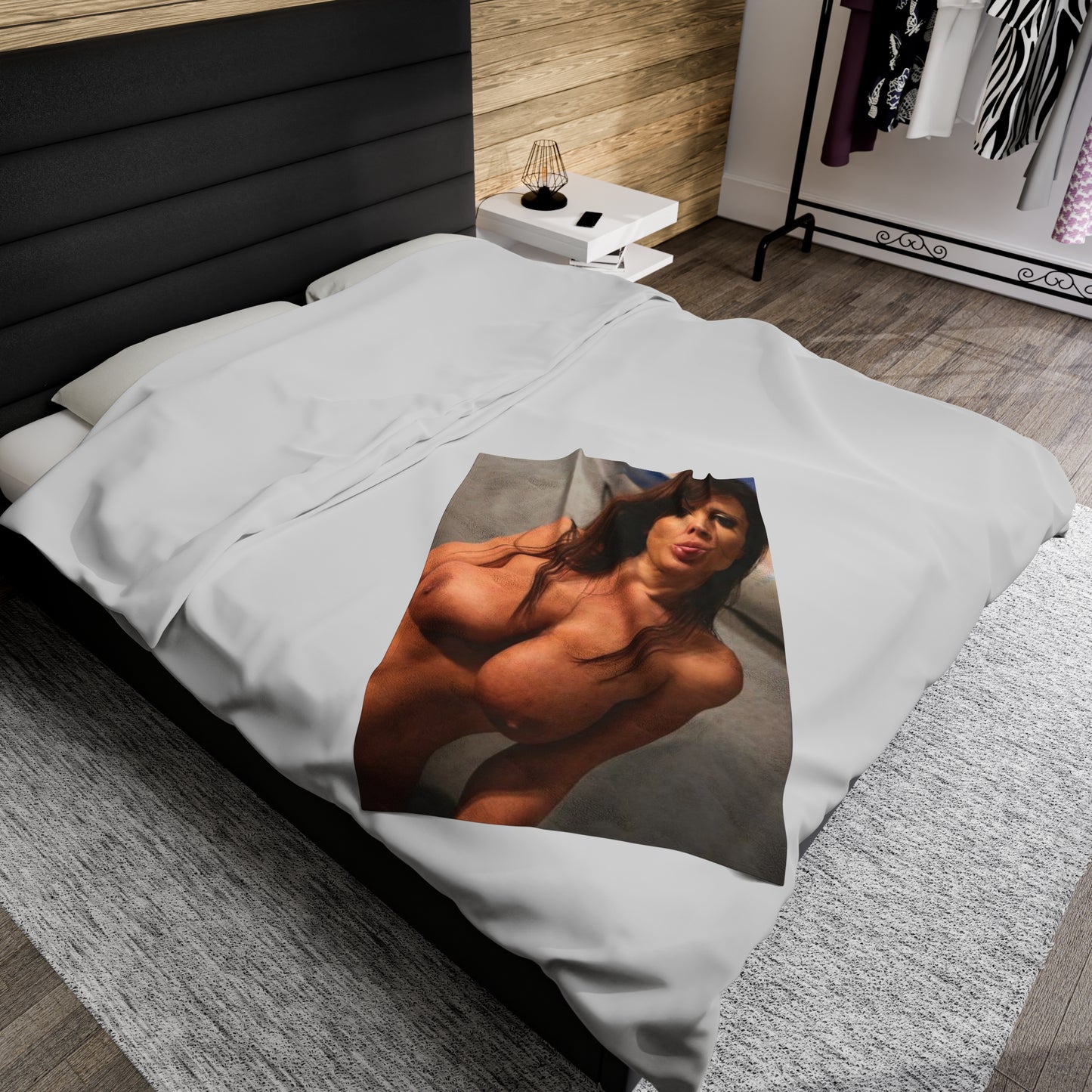 Velveteen Plush Blanket Lisa Ann Nude