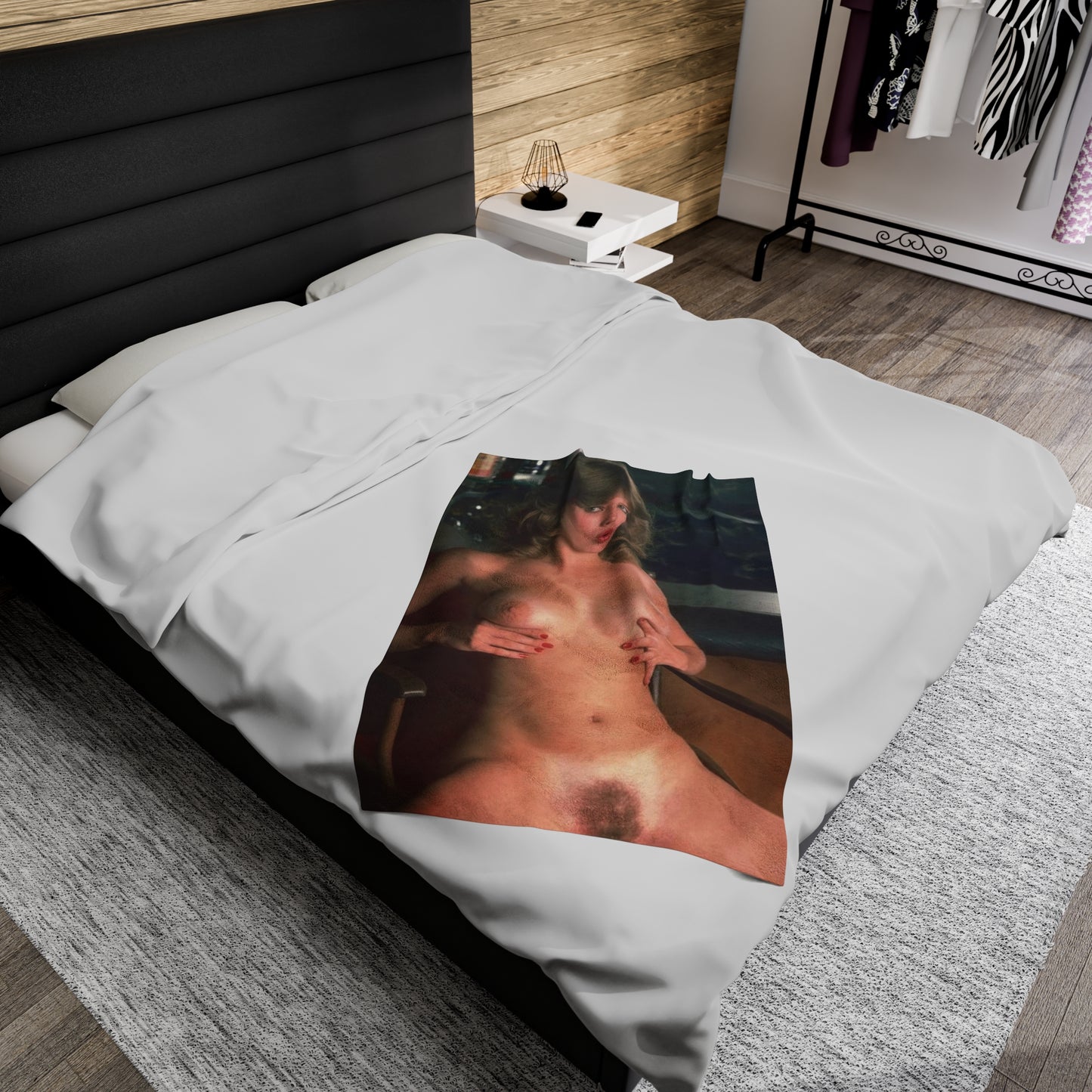 Velveteen Plush Blanket Retro Porn Star Traci