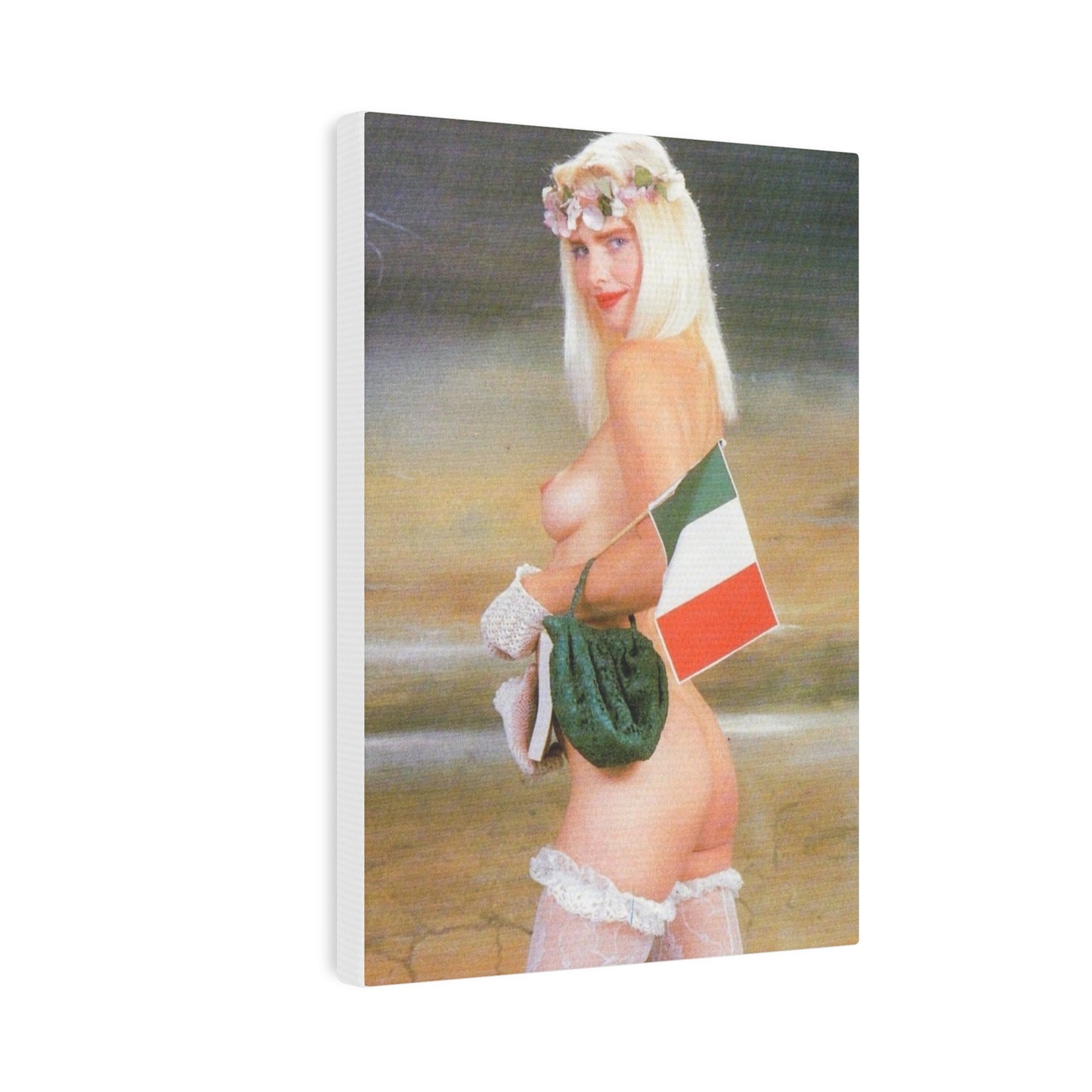 Canvas Photo Tile Retro Porn Star Cicciolina (Ilona Staller) Nude