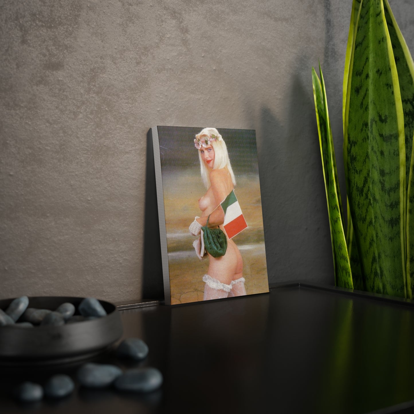 Canvas Photo Tile Retro Porn Star Cicciolina (Ilona Staller) Nude