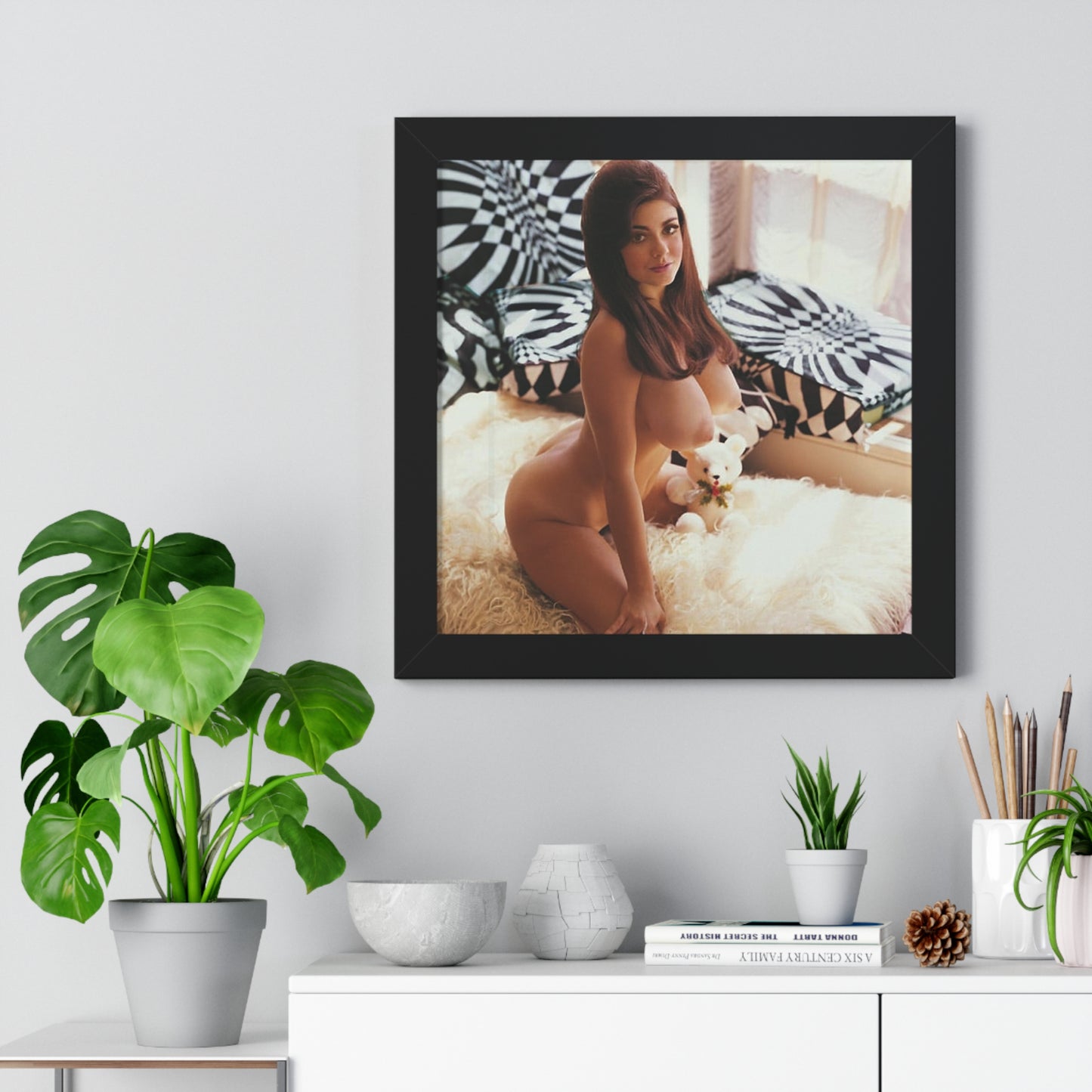 Framed Vertical Poster Playboy Playmate Cynthia Myers Nude