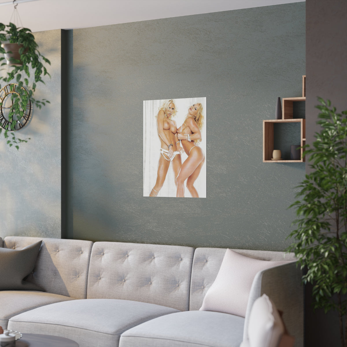 Satin Posters (210gsm) Torrie Wilson and Sable Nude