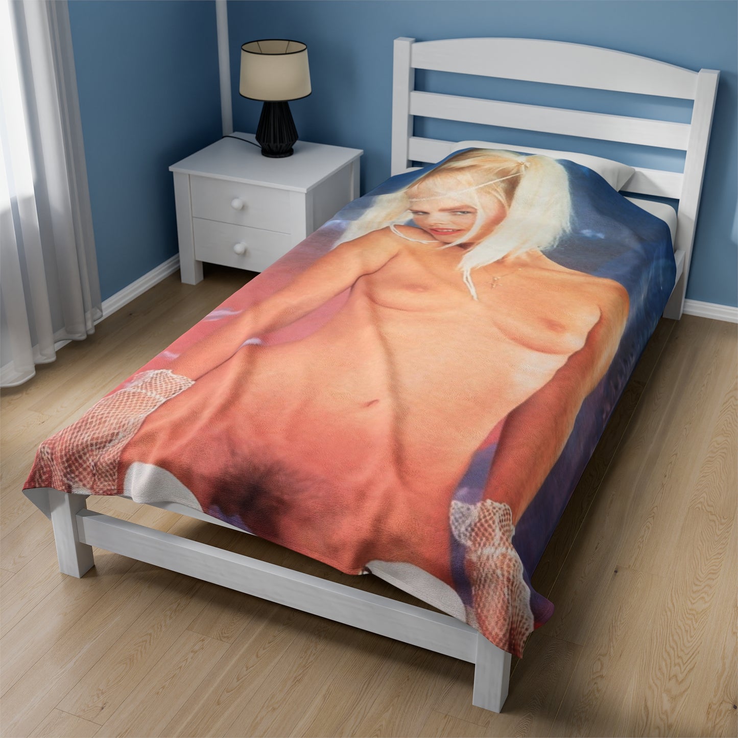 Velveteen Plush Blanket Retro Porn Star Cicciolina (Ilona Staller) Nude