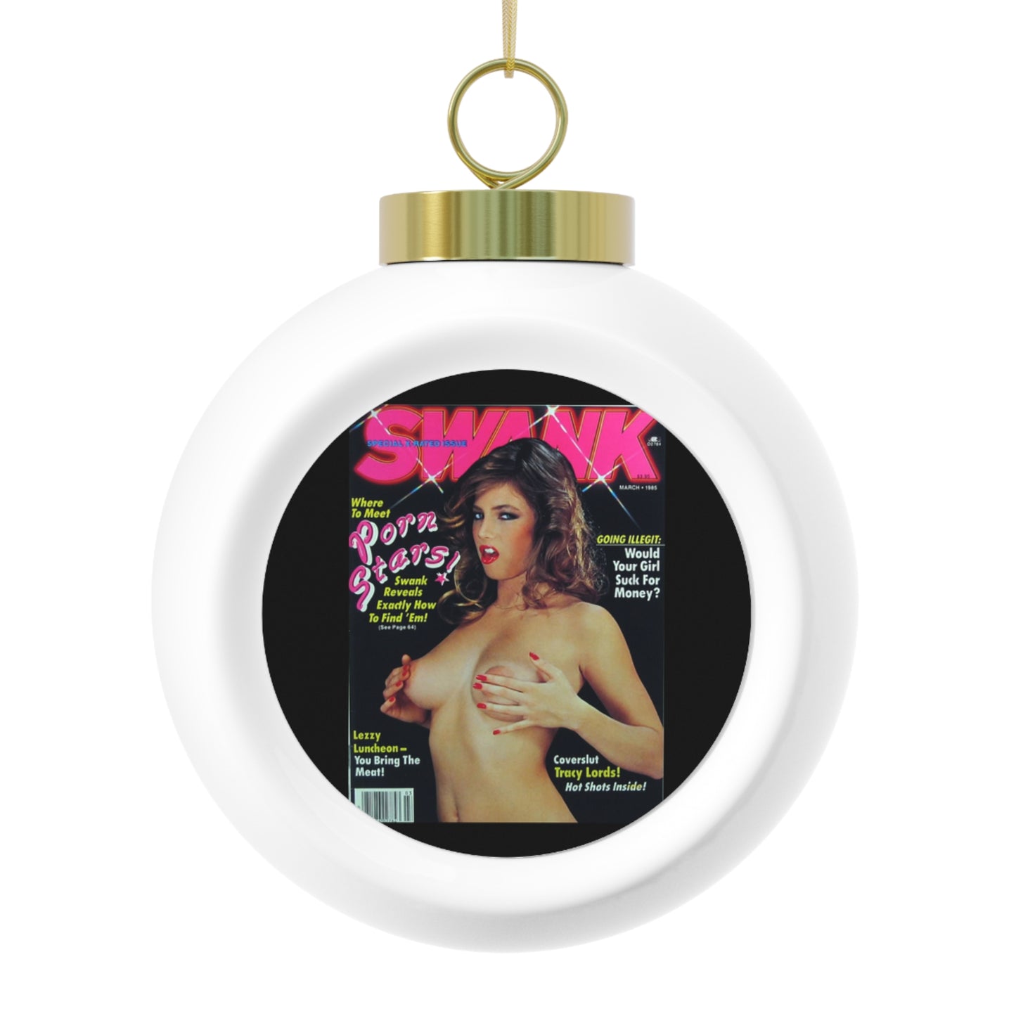 Christmas Ball Ornament Traci Lords Magazine Cover