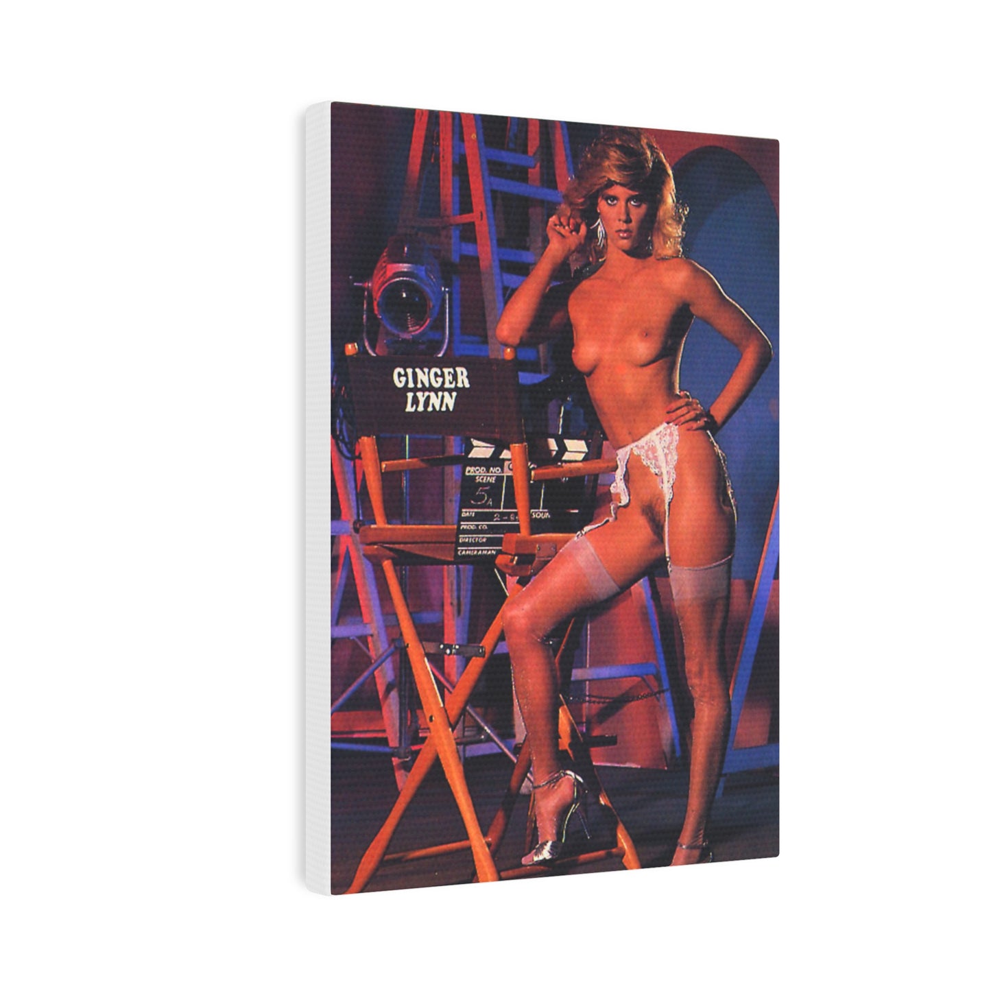 Canvas Photo Tile Retro Porn Star Ginger Lynn Nude