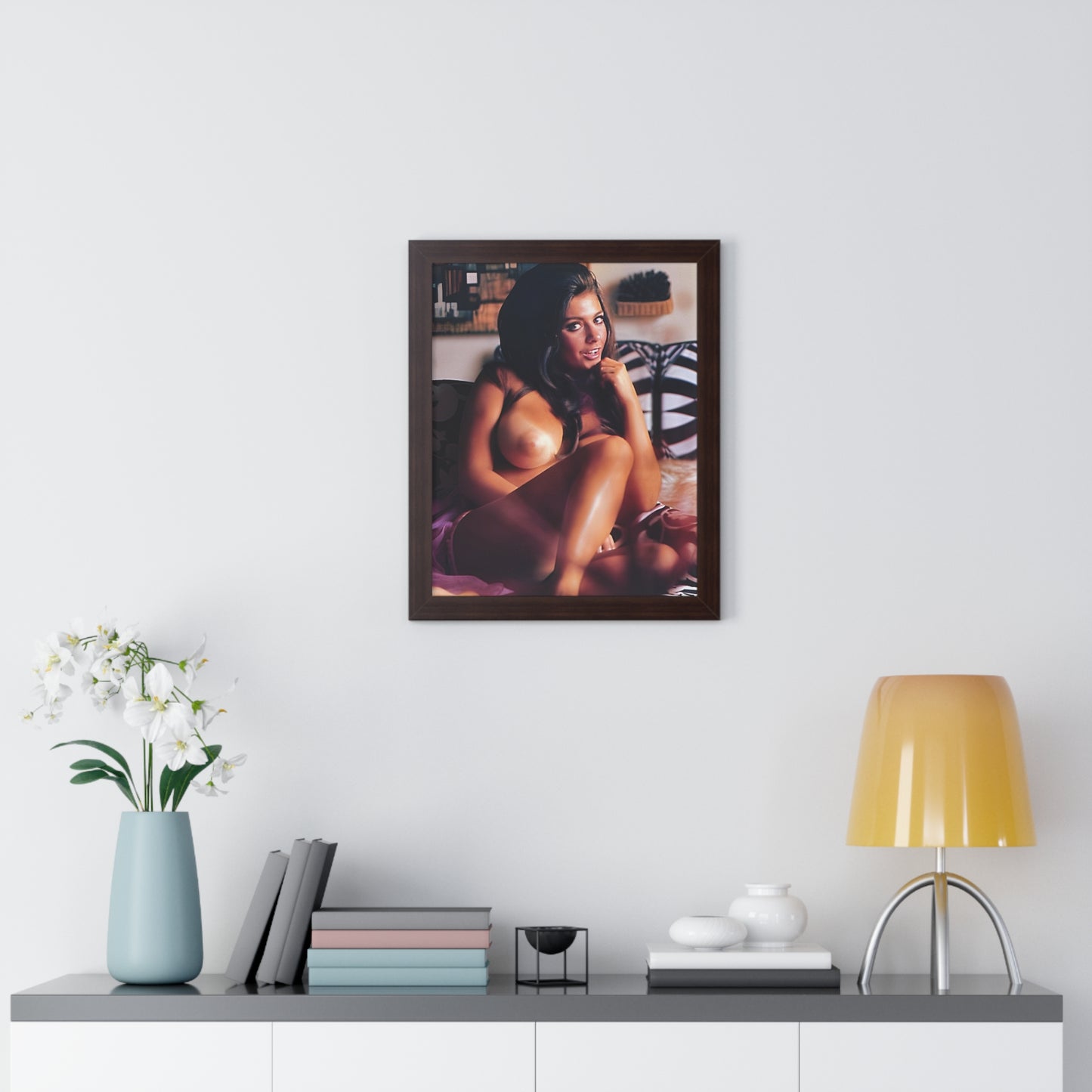 Framed Vertical Poster Playboy Playmate Cynthia Myers nude