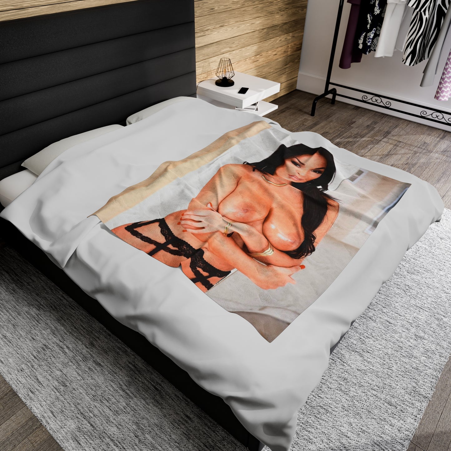 Velveteen Plush Blanket Anissa Kate Nude