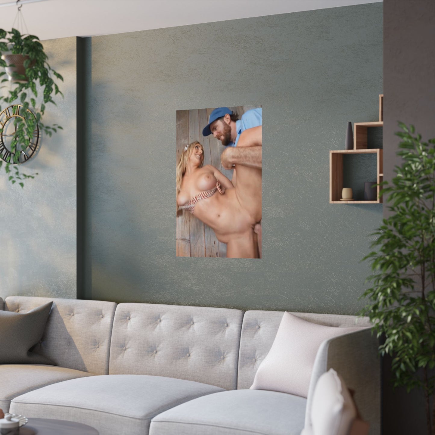 Satin Posters (210gsm) Blonde Fucking the Mailman