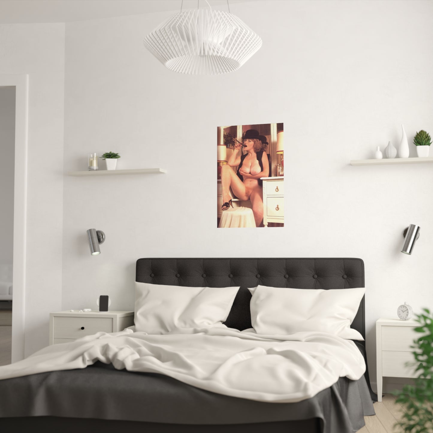 Satin Posters (210gsm) Retro Pornstar Lisa De Leeuw Nude