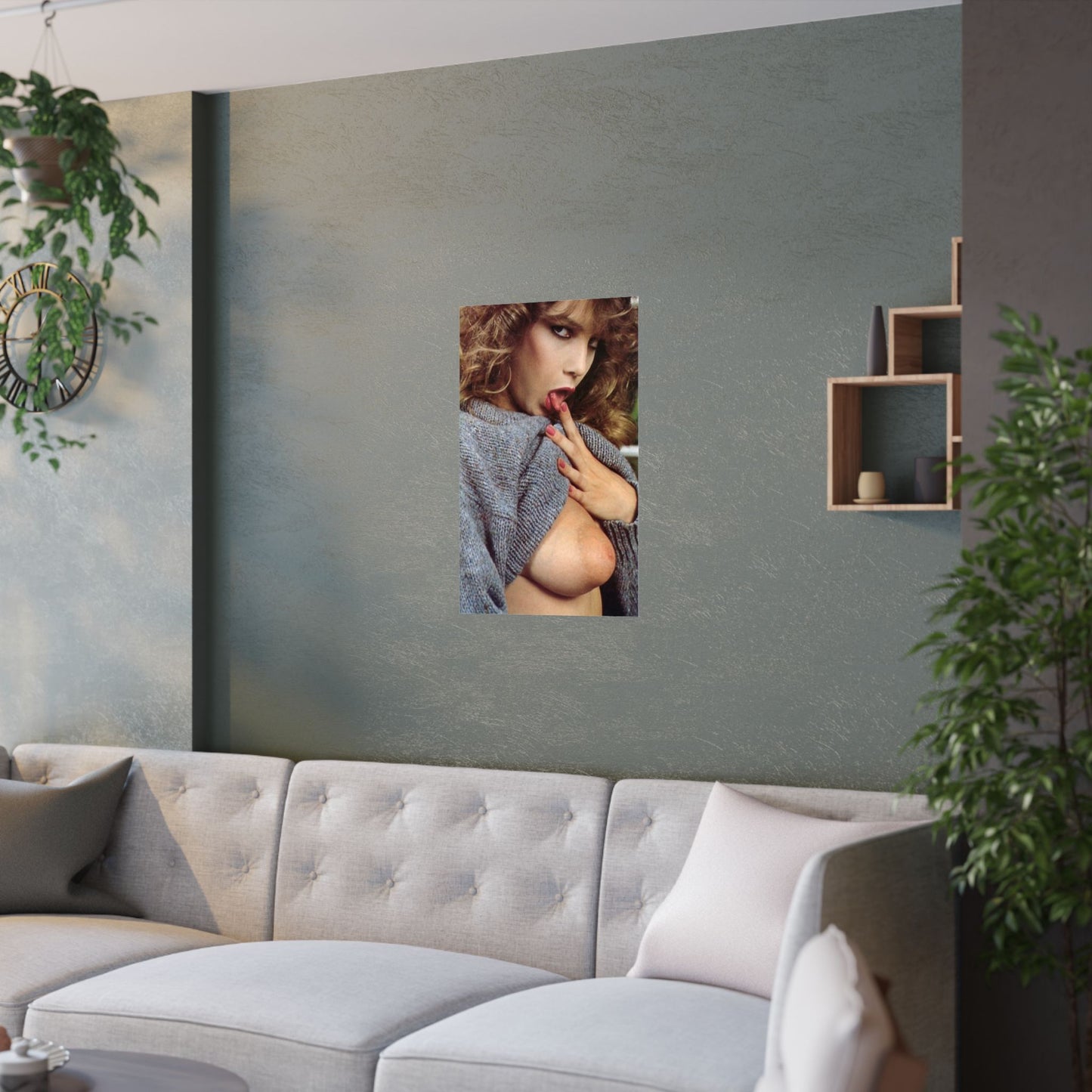 Vintage Satin Poster - Sensual Retro Wall Art 210gsm