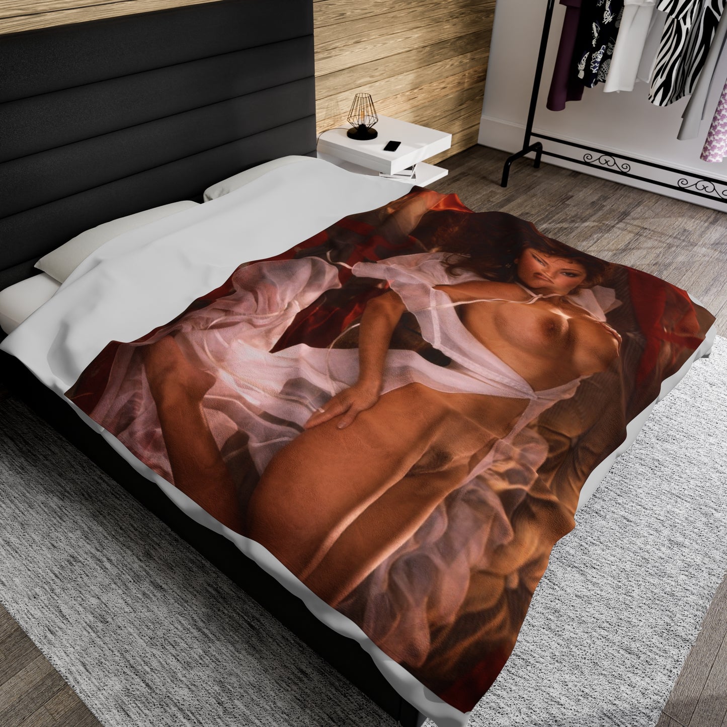 Velveteen Plush Blanket Playboy Playmate September 1998 Vanessa Gleason