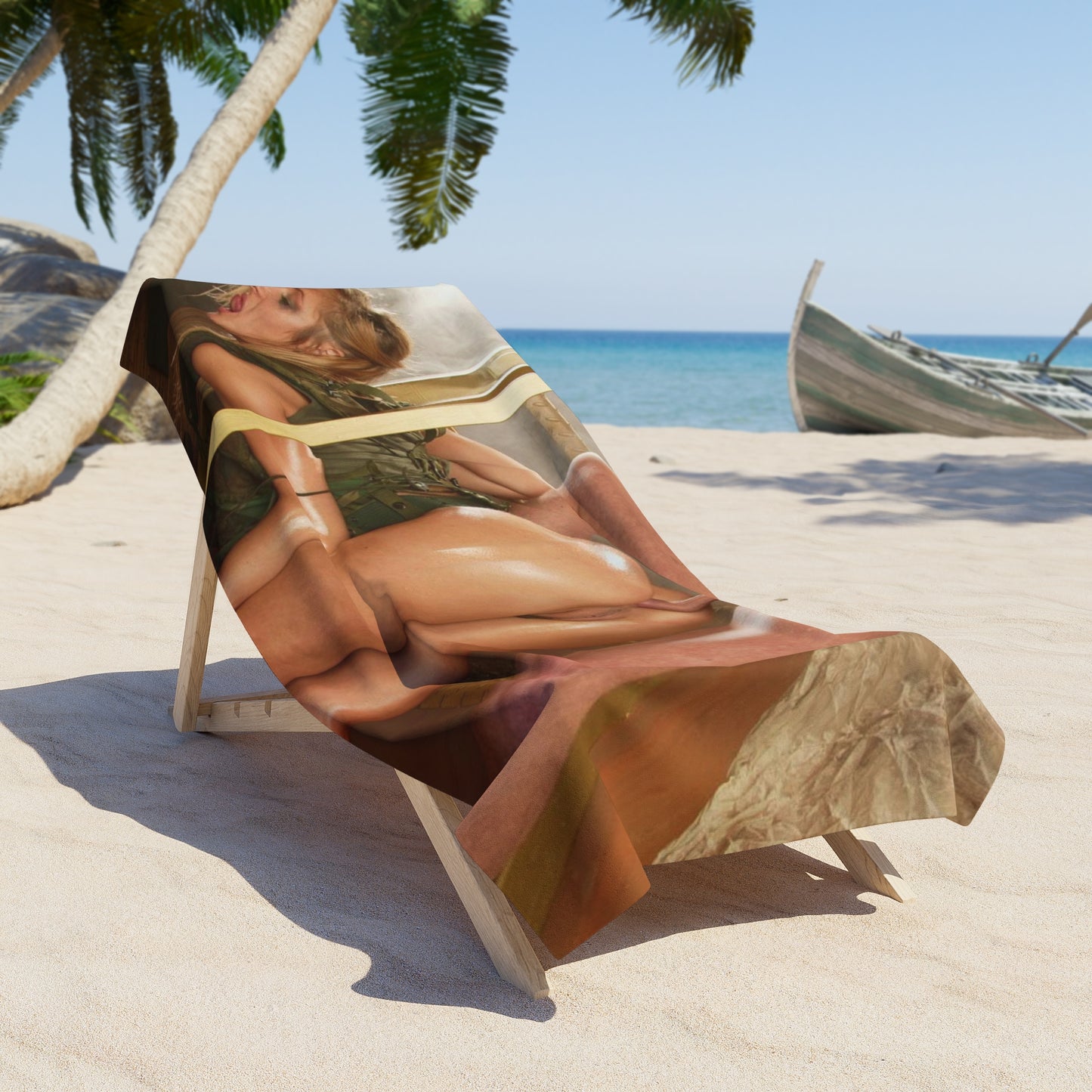 Beach Towel Nude Military Girl