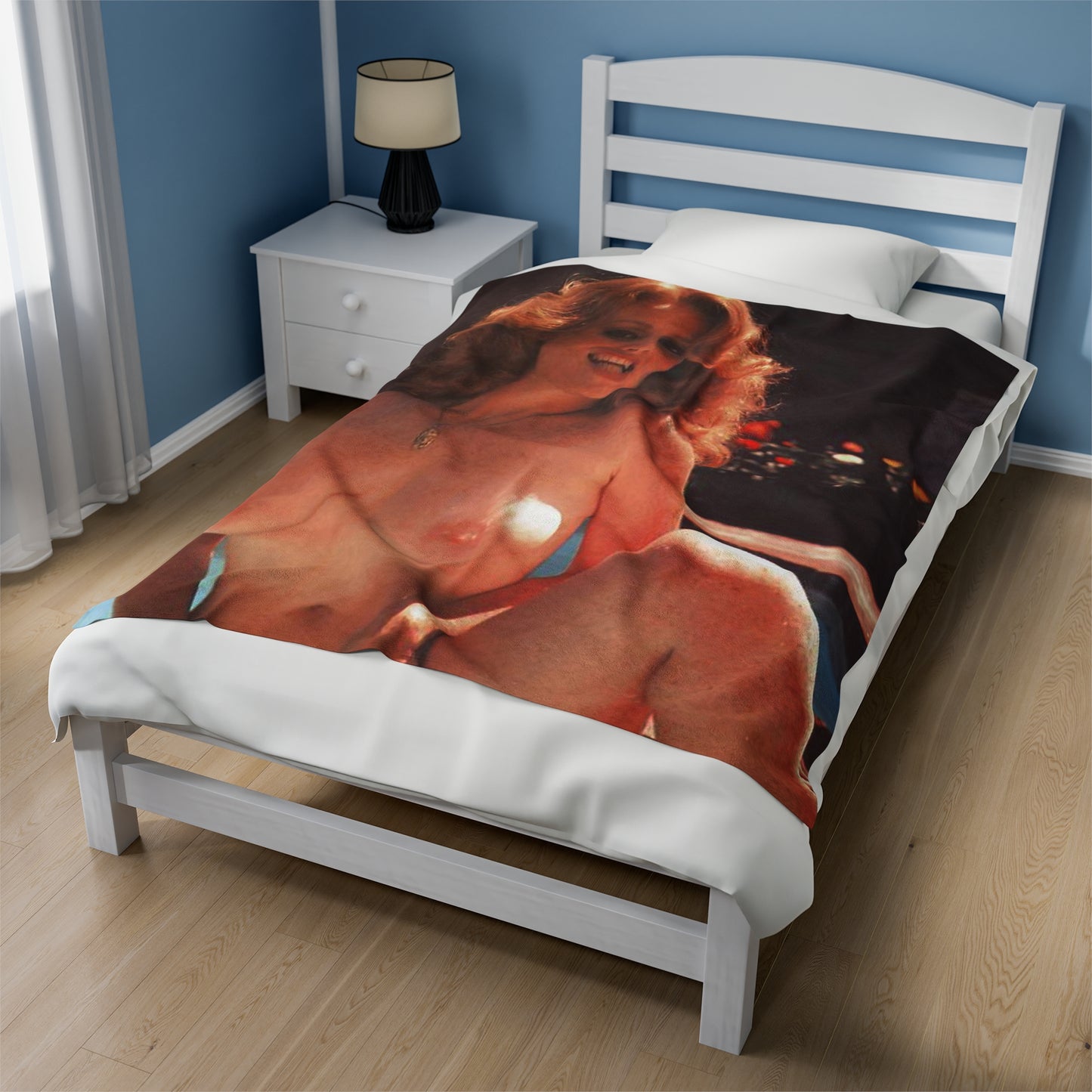 Velveteen Plush Blanket Retro Pornstar Lisa De Leeuw Nude