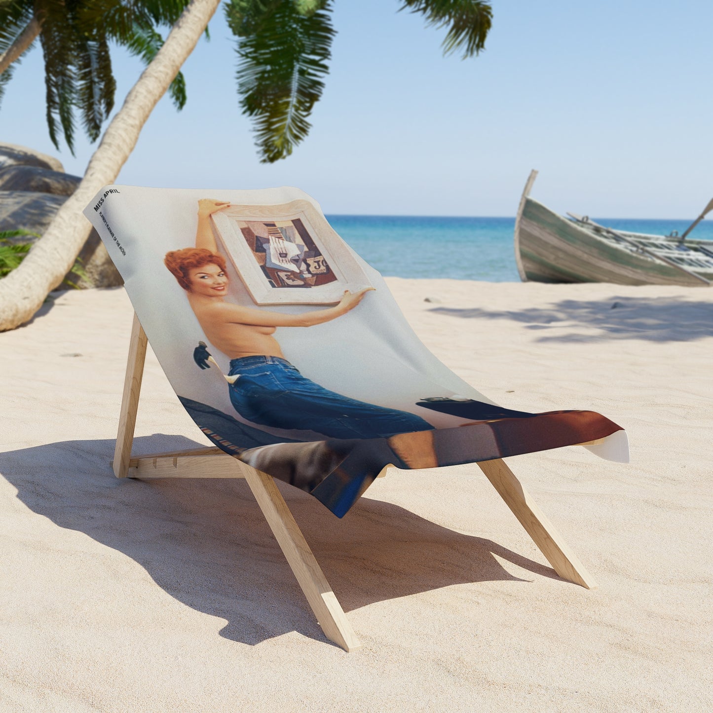 Beach Towel Playboy Playmate April 1956 Rusty Fisher