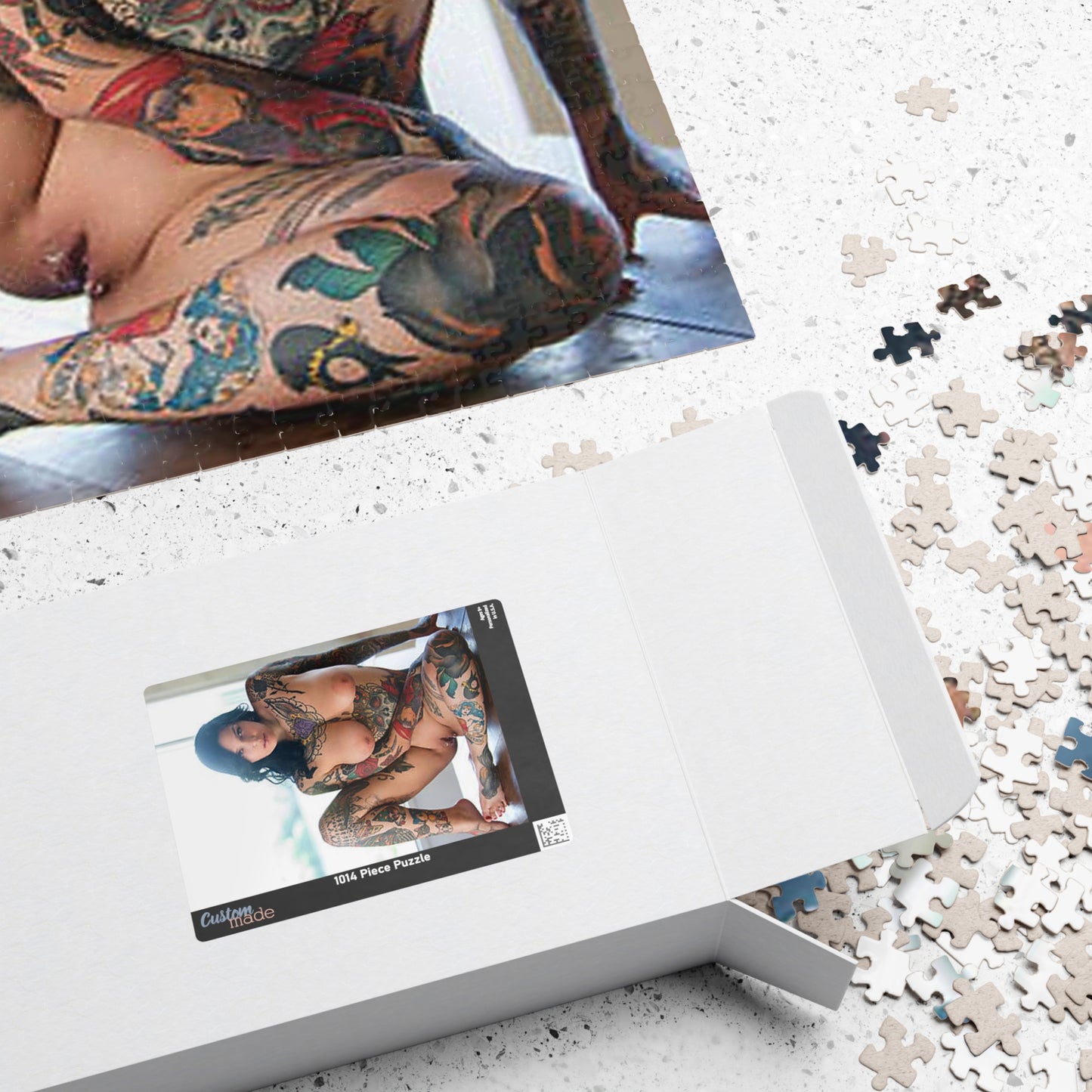 Puzzle (110, 252, 500, 1014-piece) Nude and Tattooed #2