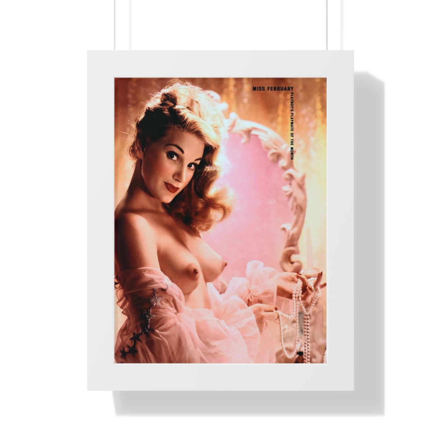 Framed Vertical Poster Playboy Playmate February 1954 Margaret Scott