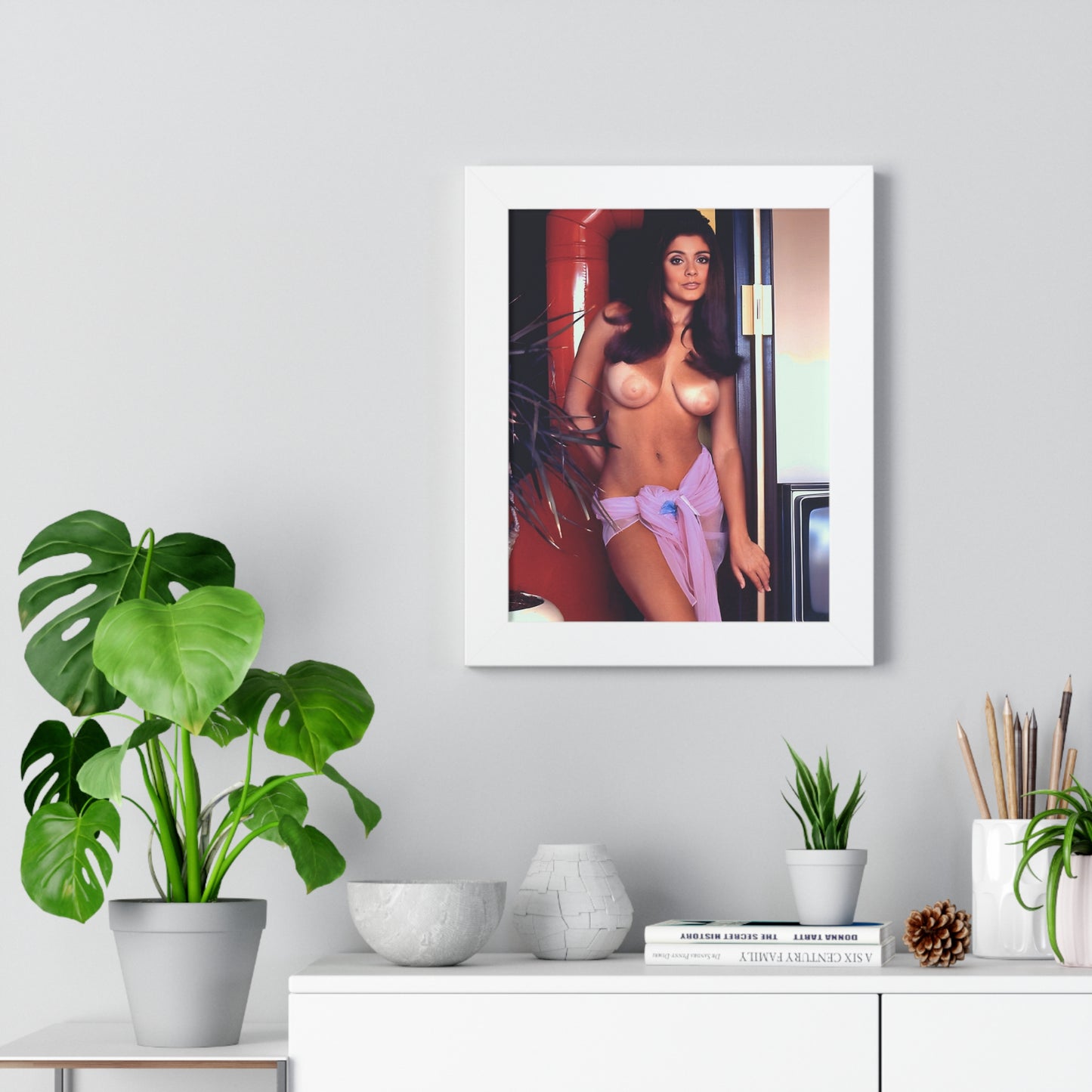 Framed Vertical Poster Playboy Playmate Cynthia Myers nude