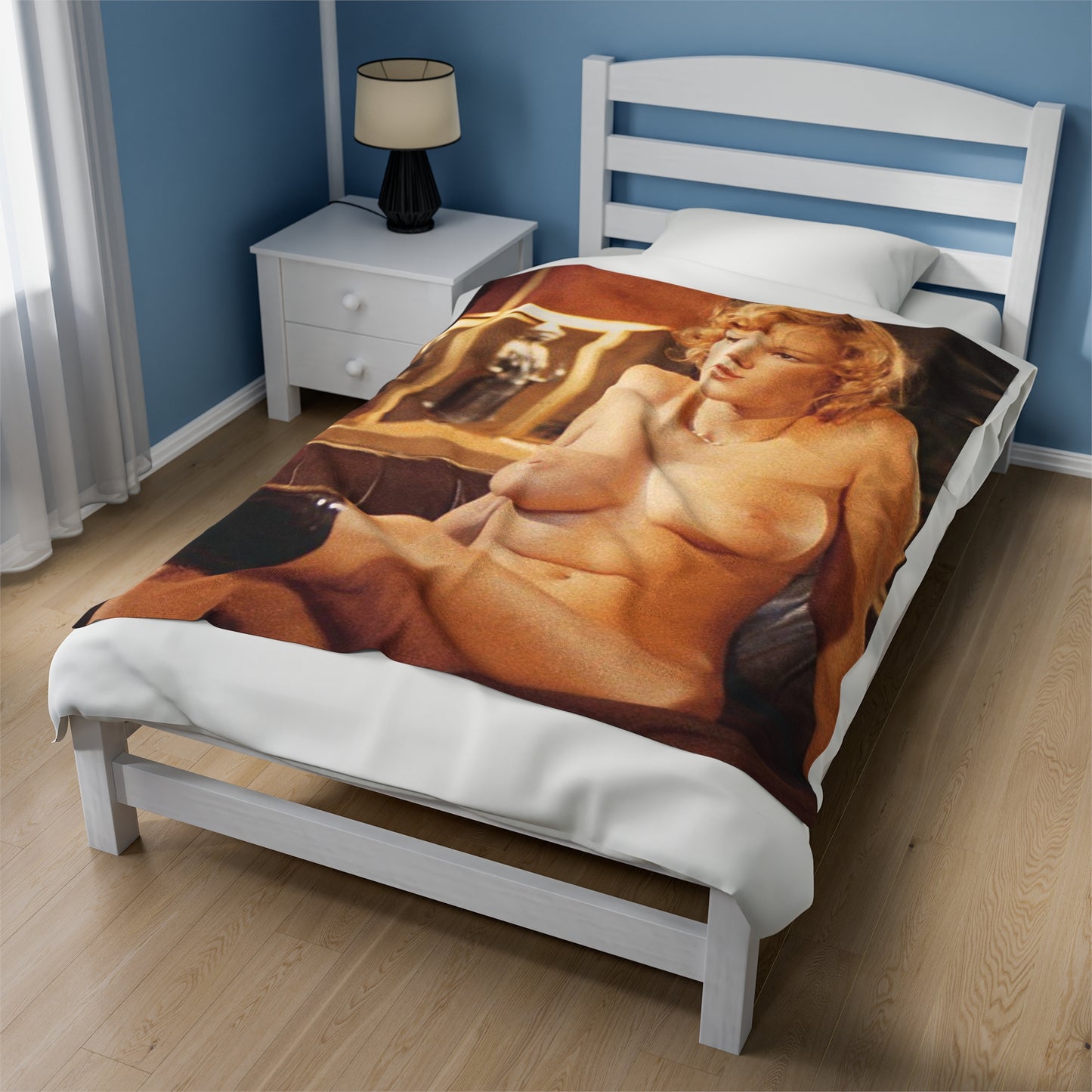Velveteen Plush Blanket Vintage French Pornstar Brigitte Lahaie