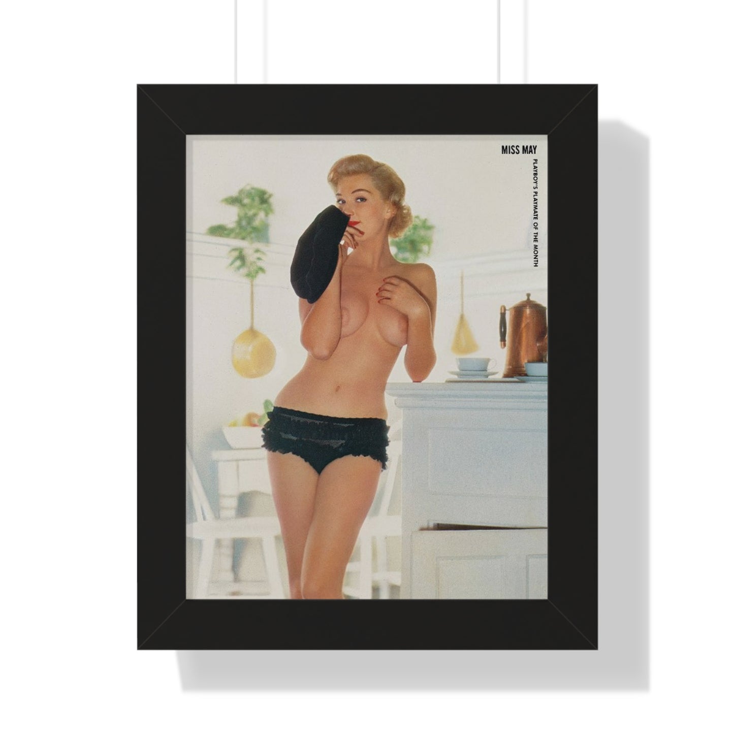 Framed Vertical Poster Playboy Playmate May 1956 Marion Scott