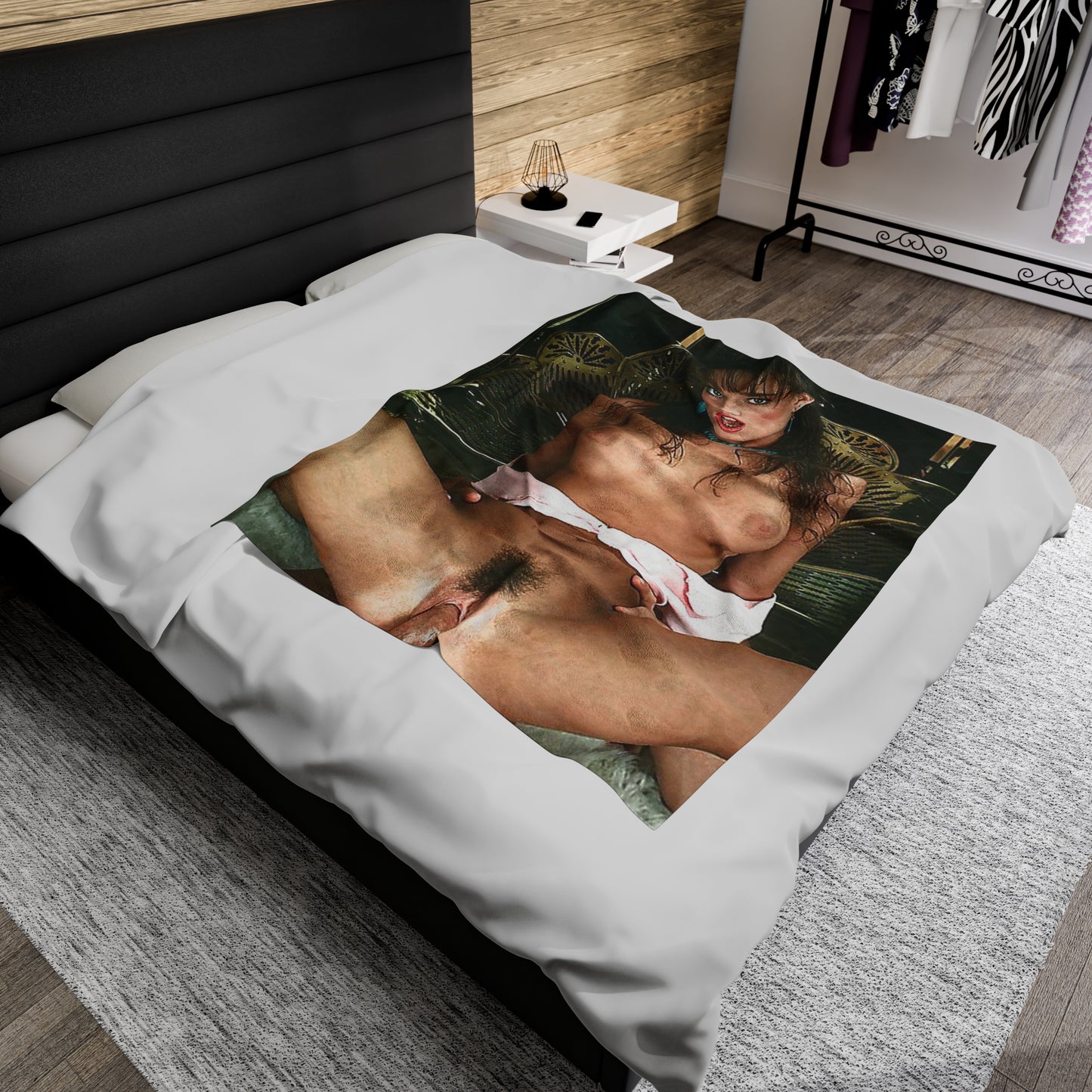 Velveteen Plush Blanket Racquel Darrian Nude