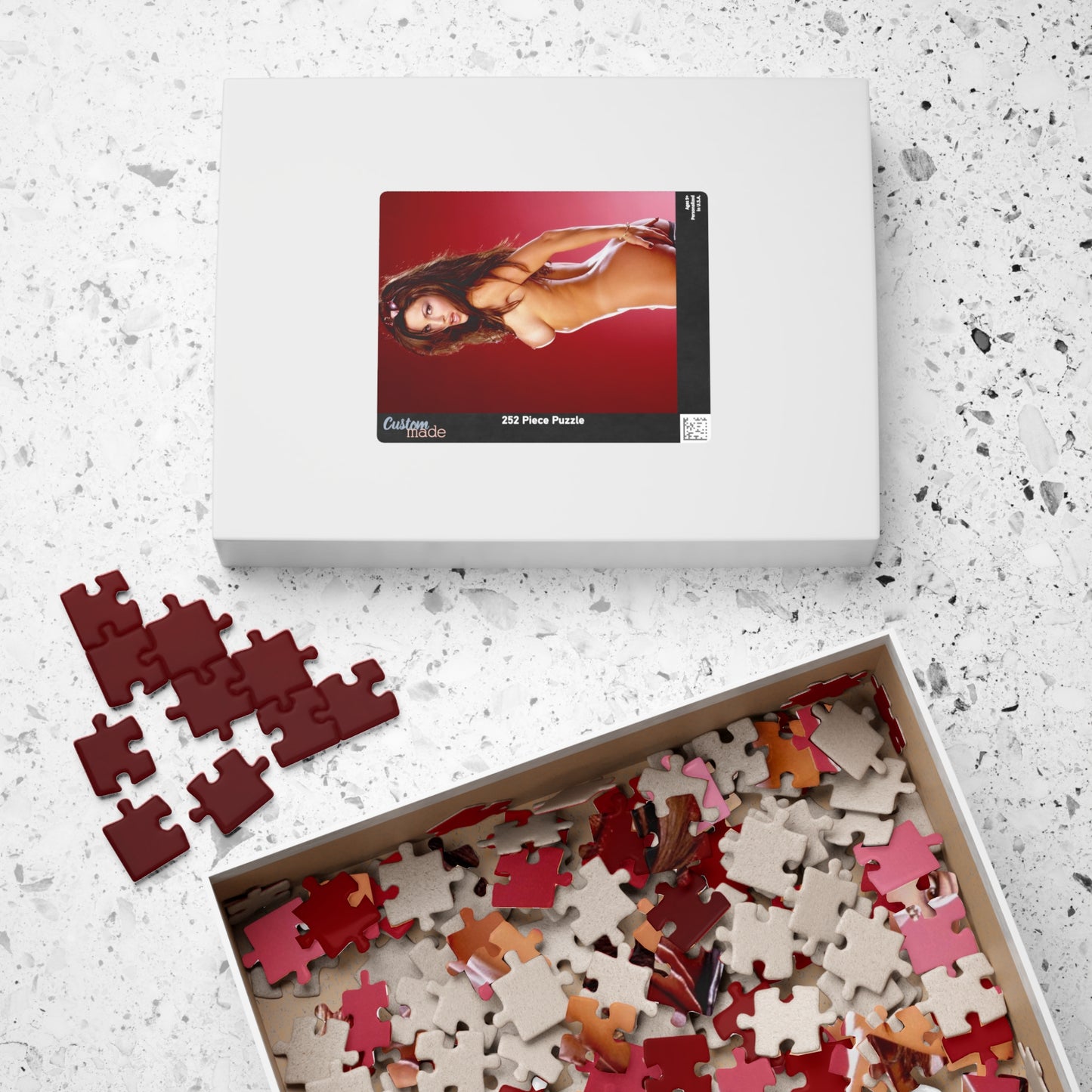 Puzzle (110, 252, 520, 1014-piece) Retro Adult Star Janine Lindenmulder Nude