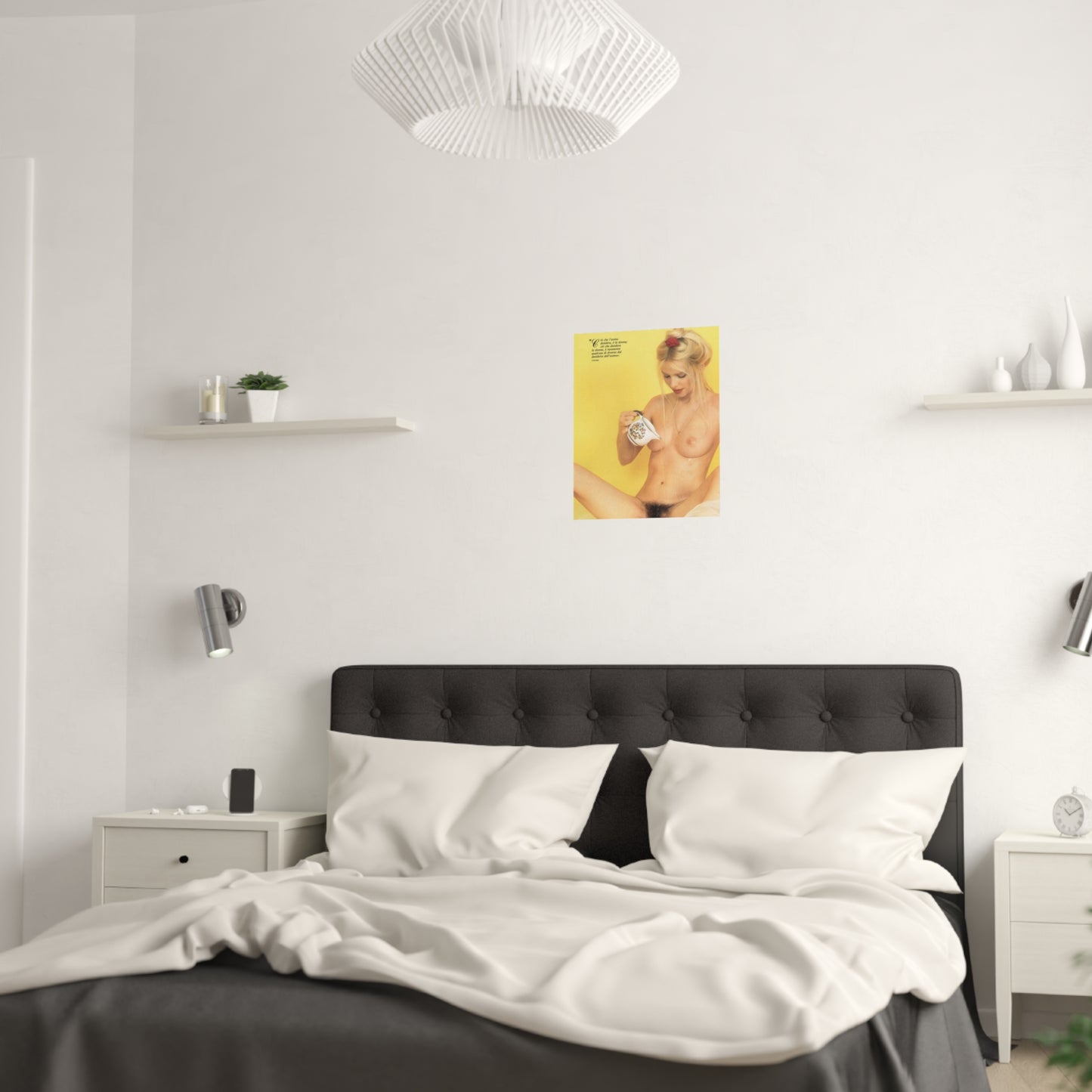 Satin Posters (210gsm) Retro Porn Star Cicciolina (Ilona Staller) Nude