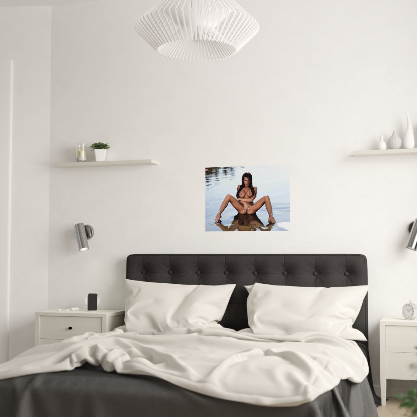 Satin Posters (210gsm) Madison Ivy Nude at the Beach