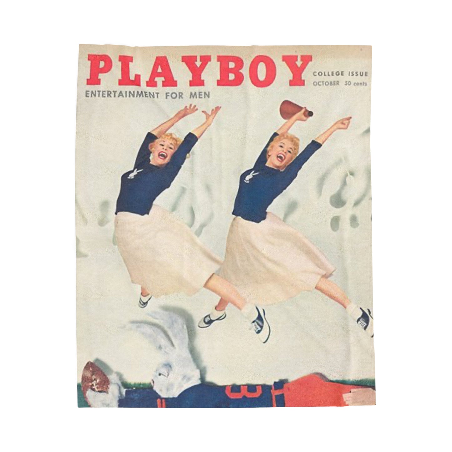 Velveteen Plush Blanket Play Boy Cover October 1956