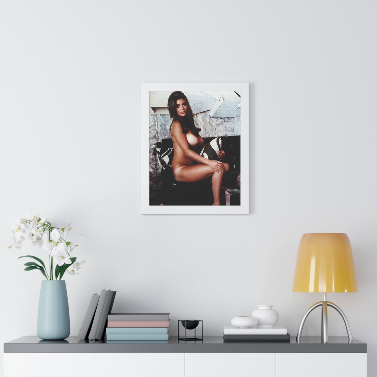 Framed Vertical Poster Playboy Playmate Cynthia Myers Nude