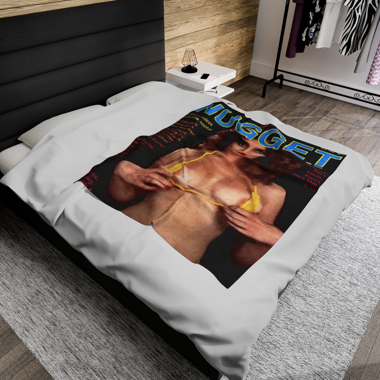 Velveteen Plush Blanket Traci Lords Magazine Cover