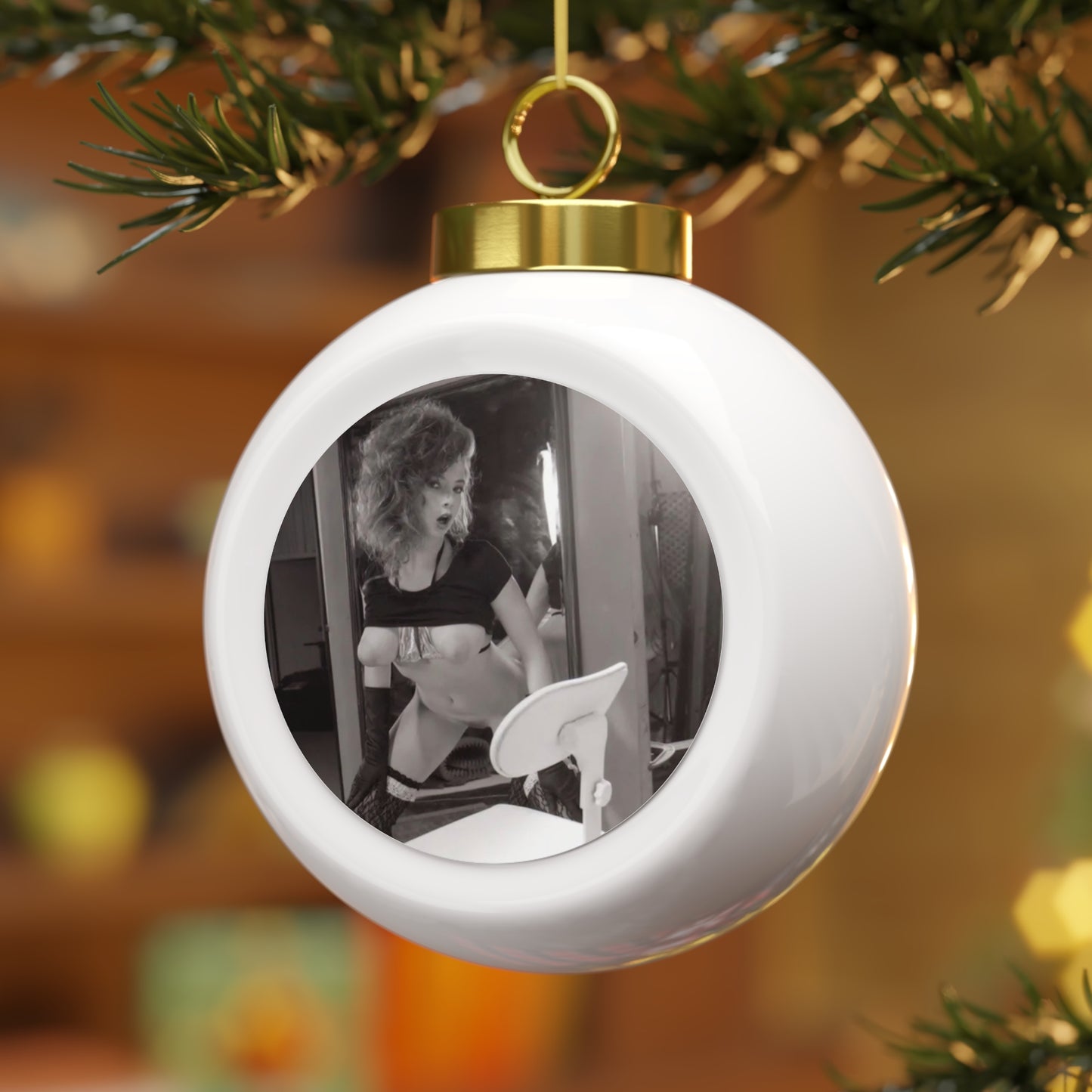 Christmas Ball Ornament Retro Porn Star Traci Lords Nude Naked