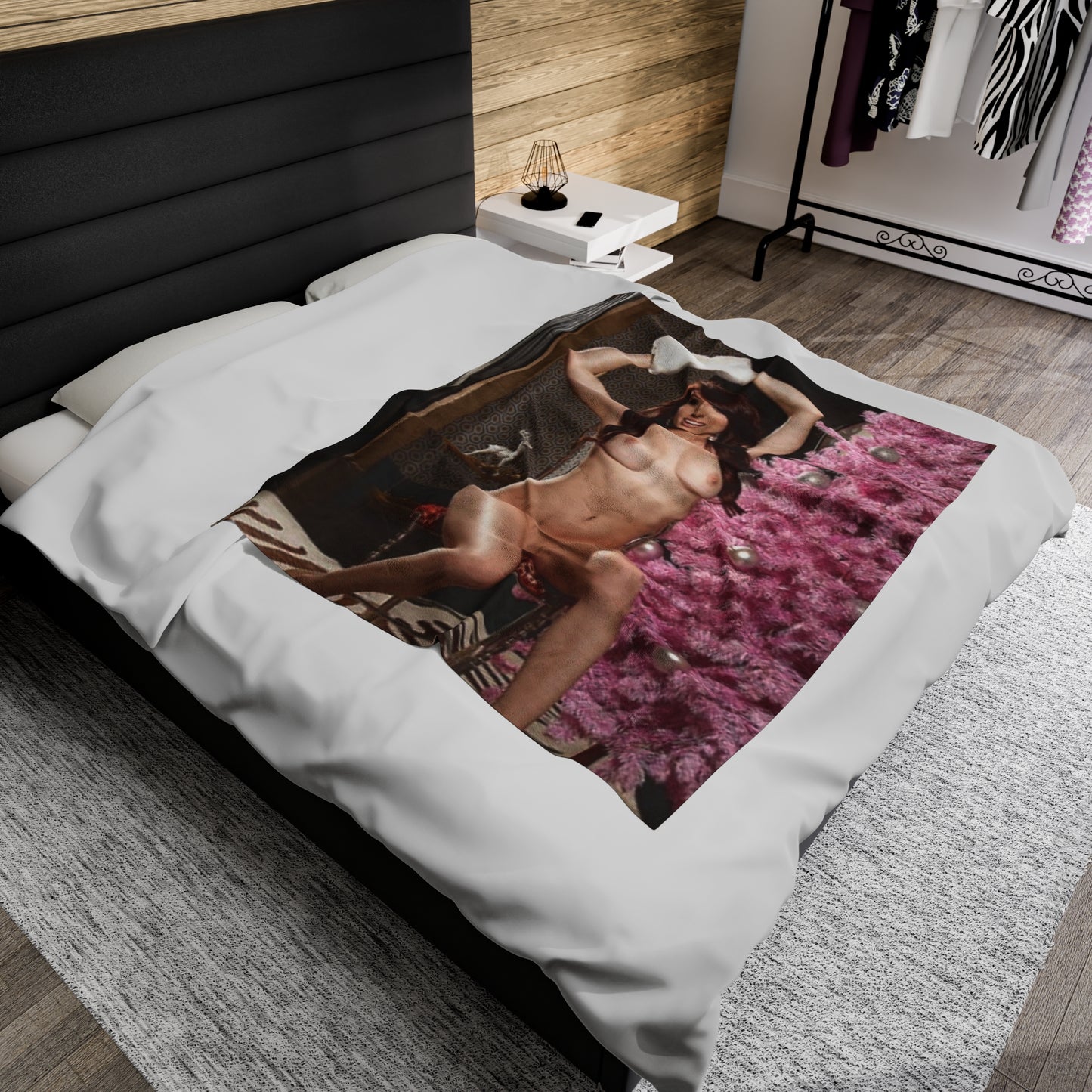 Velveteen Plush Blanket Caitlyn McSwain Nude