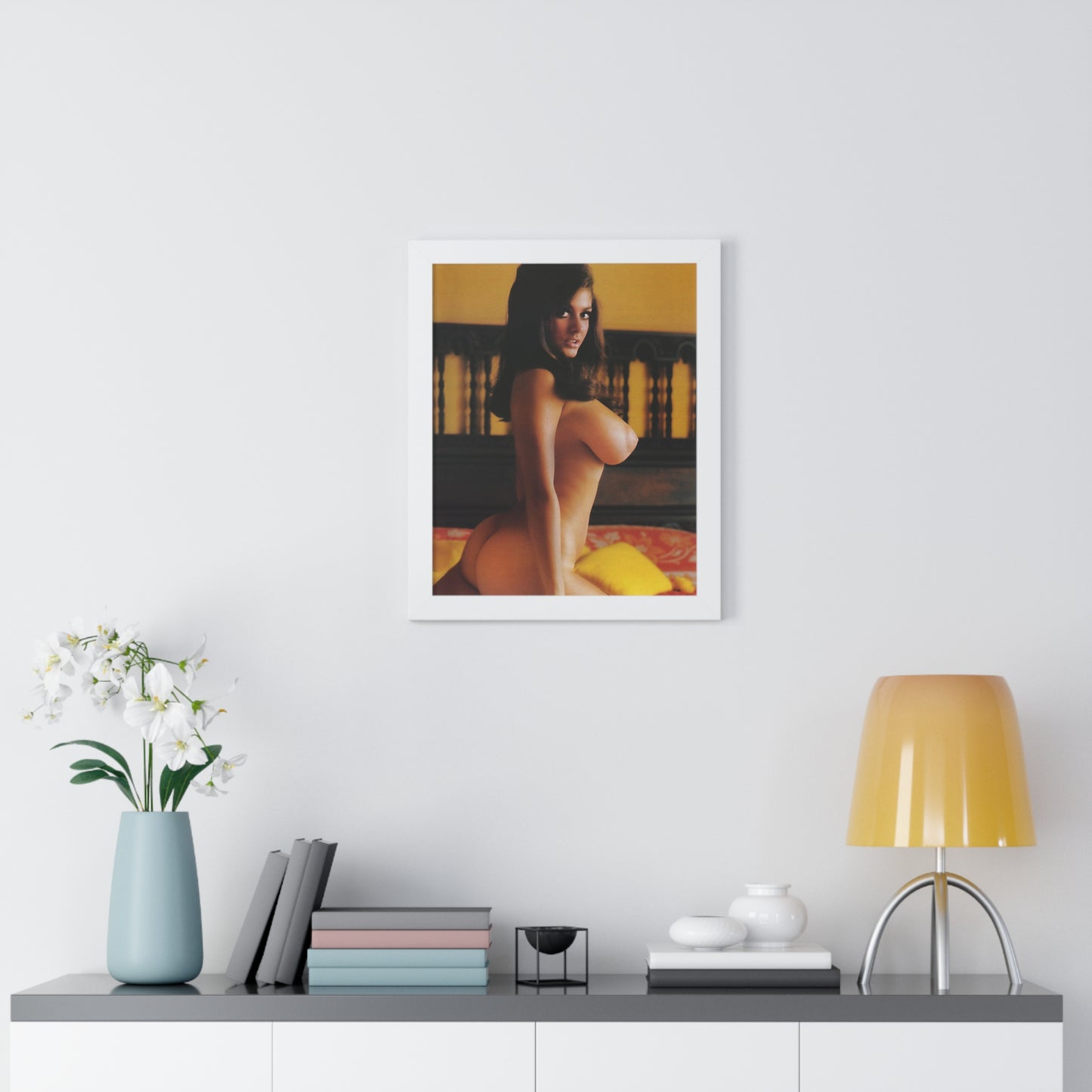 Framed Vertical Poster Playboy Playmate Cynthia Myers Nude