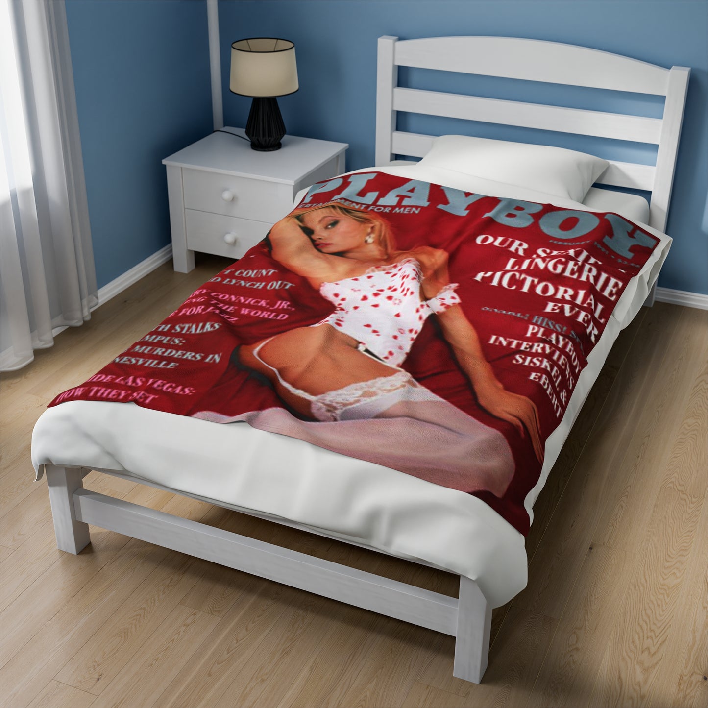 Velveteen Plush Blanket Play Boy Cover February 1991 Pamela Anderson