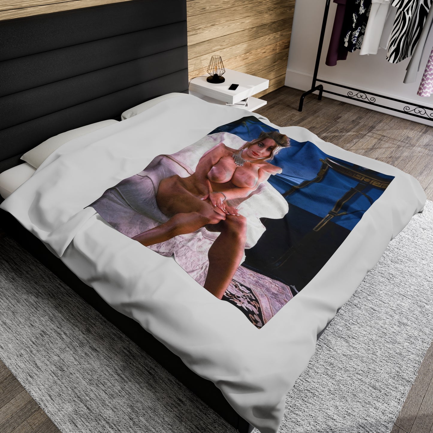 Velveteen Plush Blanket Retro Pornstar Celeste Nude