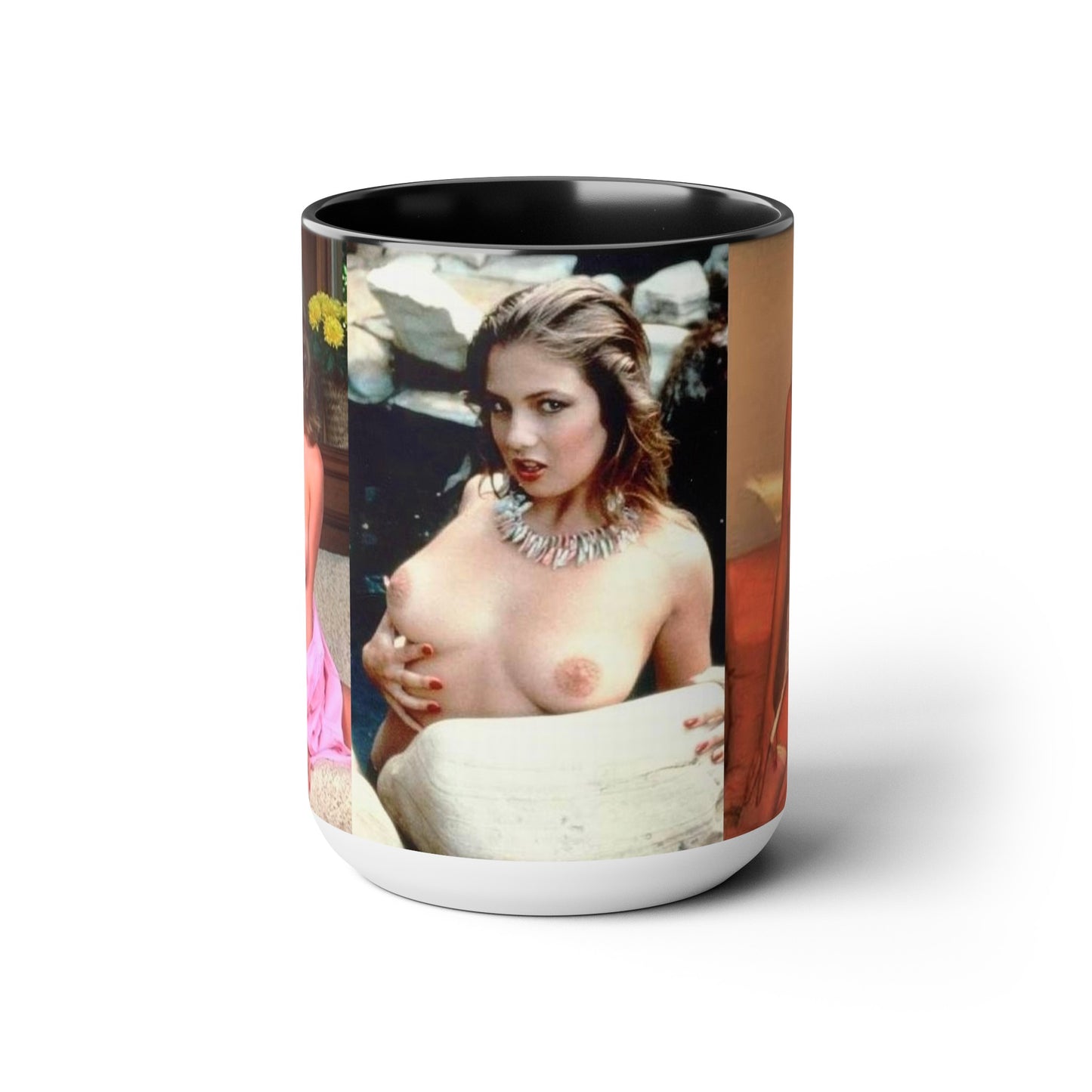 Two-Tone Coffee Mugs, 15oz Traci Lords Nude